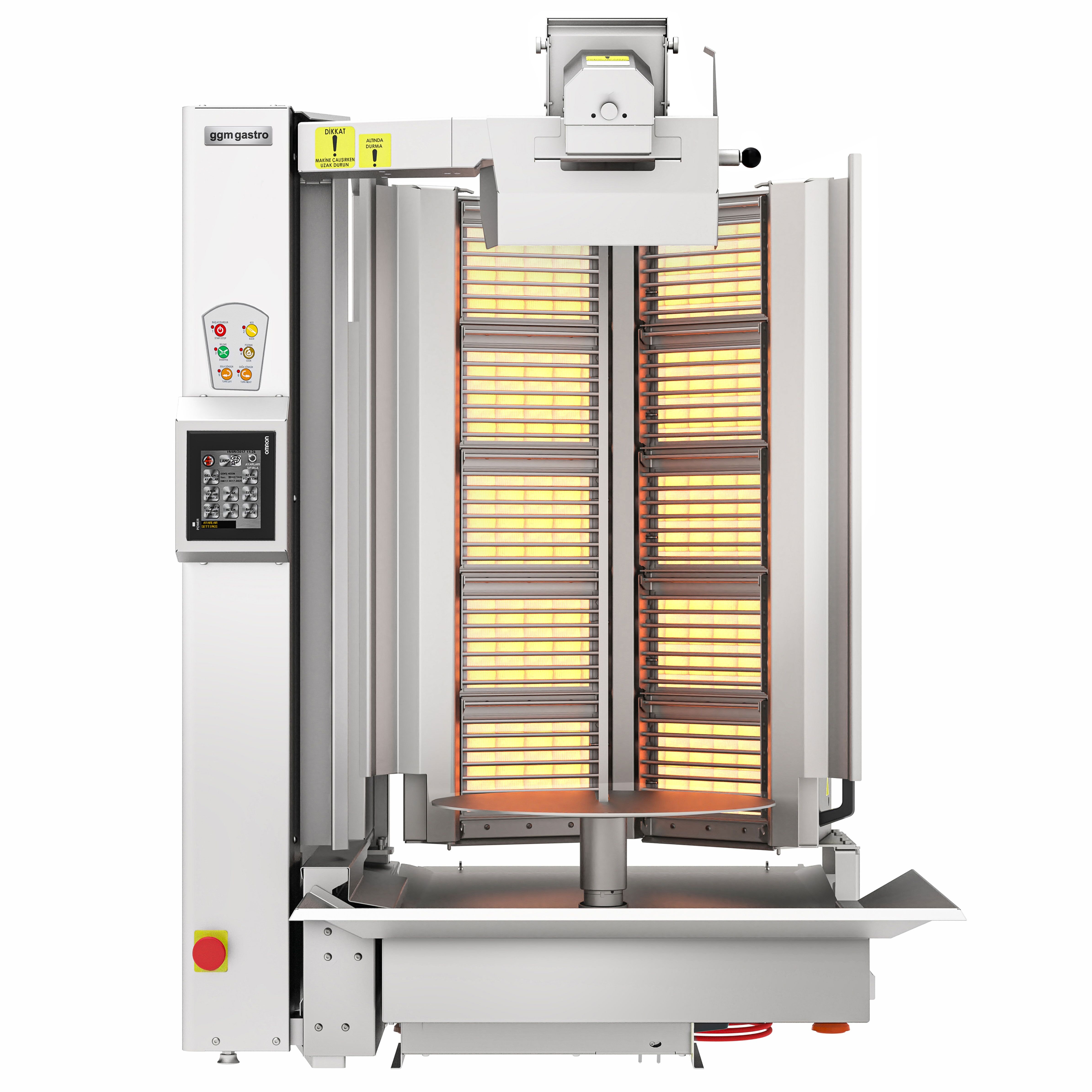 Gas Doner Kebab Grill - 10 Burner - up to 150kg - 26.6kW - incl. 1 skewer & grease tray