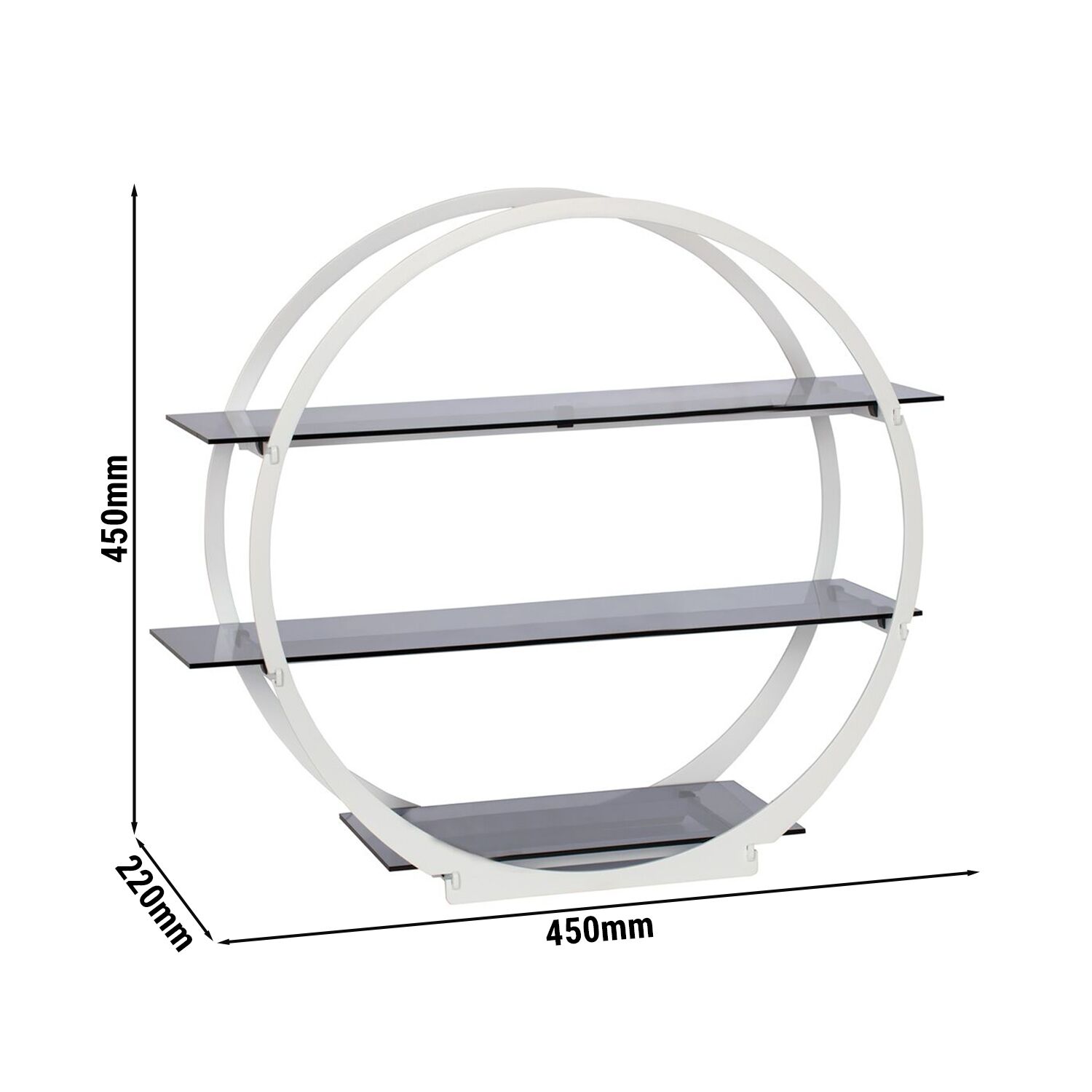 Présentoir buffet / étagère - Ø 450 mm - Blanc