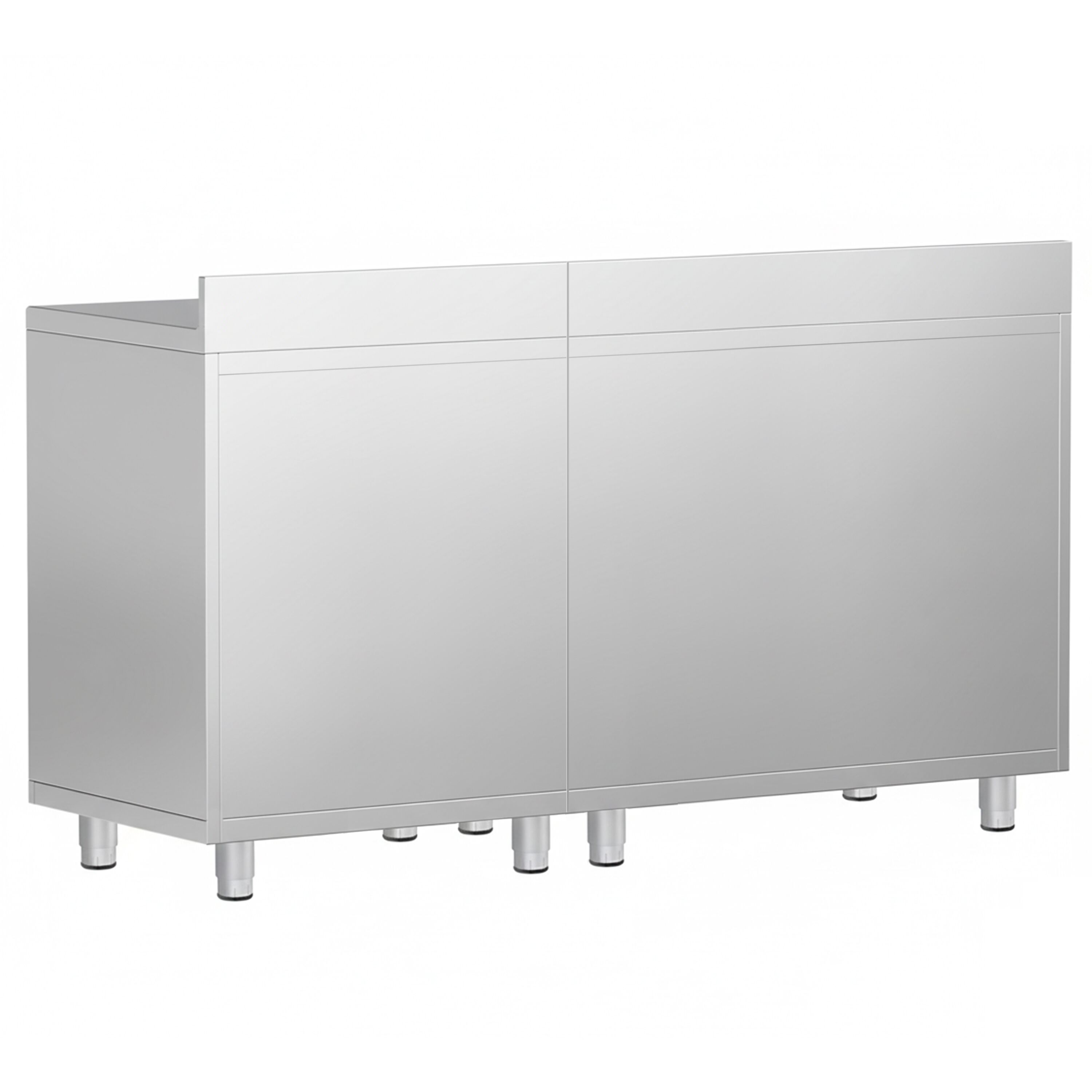 Armoire de travail pour machine à café filtre - 1800x600mm - avec dosseret - 4 tiroirs, 2 portes battantes