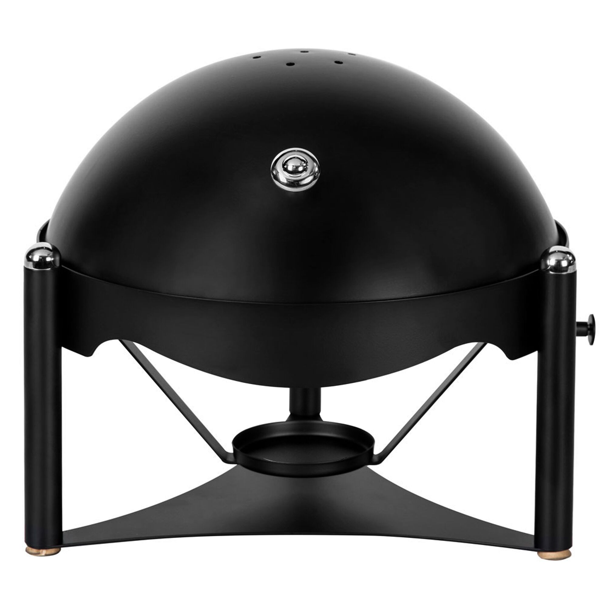 Chafing dish - Rond - avec couvercle roll top - Noir