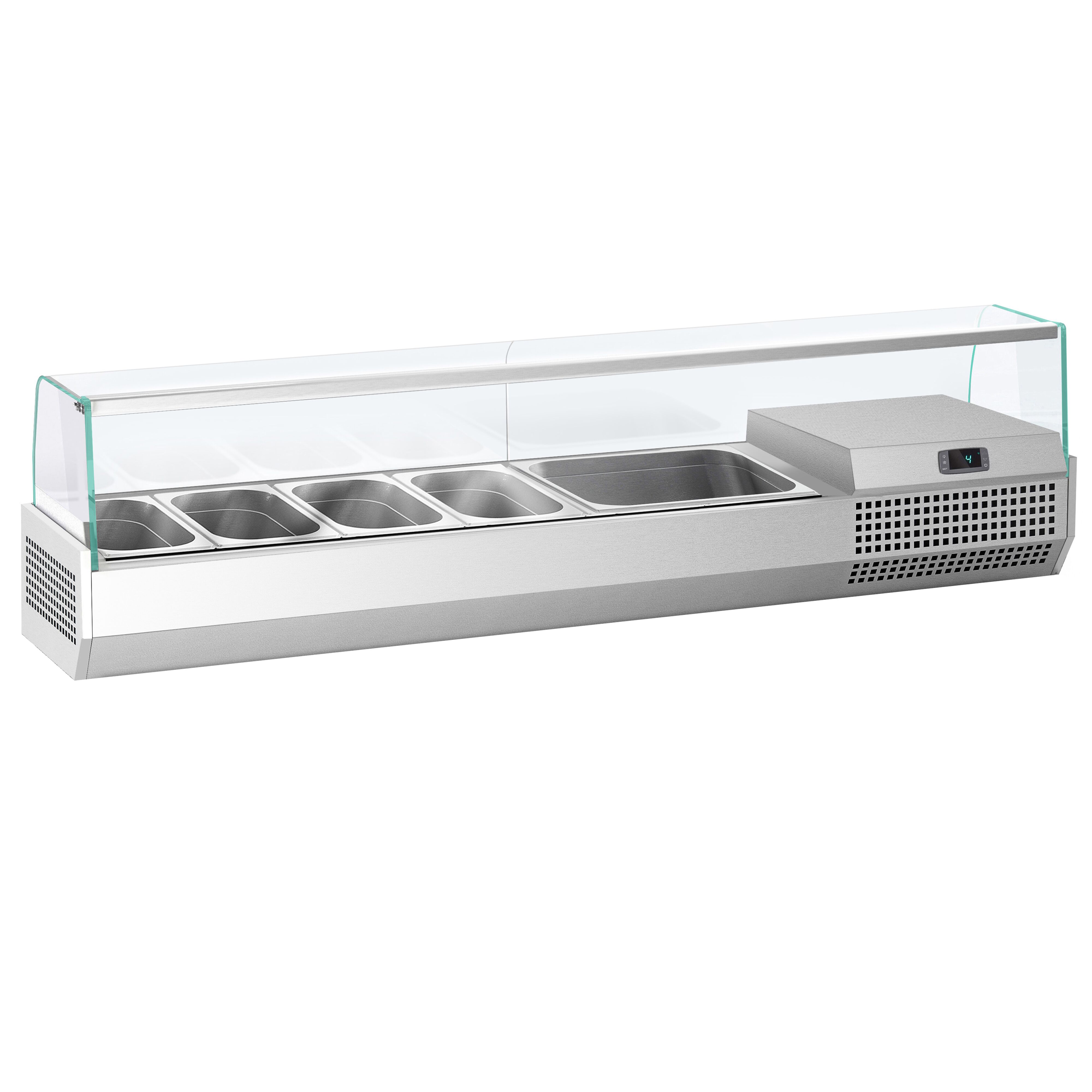Επιτραπέζια βιτρίνα Πίτσας - Τόστ (GN) PREMIUM PLUS - 1493x353 mm - 6x GN 1/4