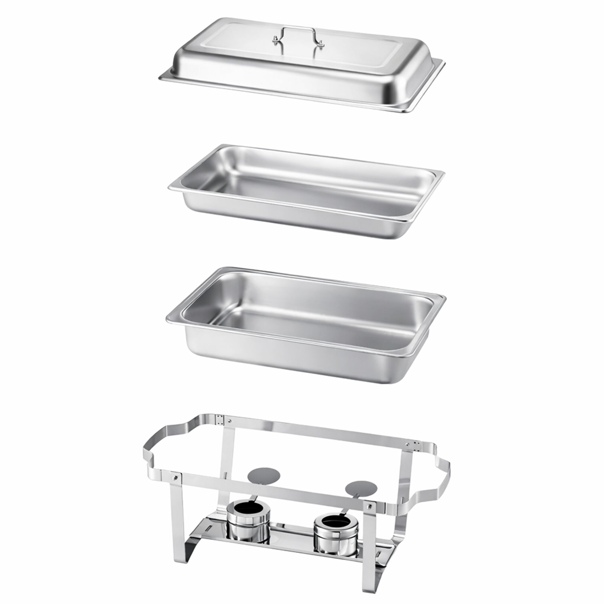 (2 pcs) Chafing dish - GN 1/1 - avec couvercle