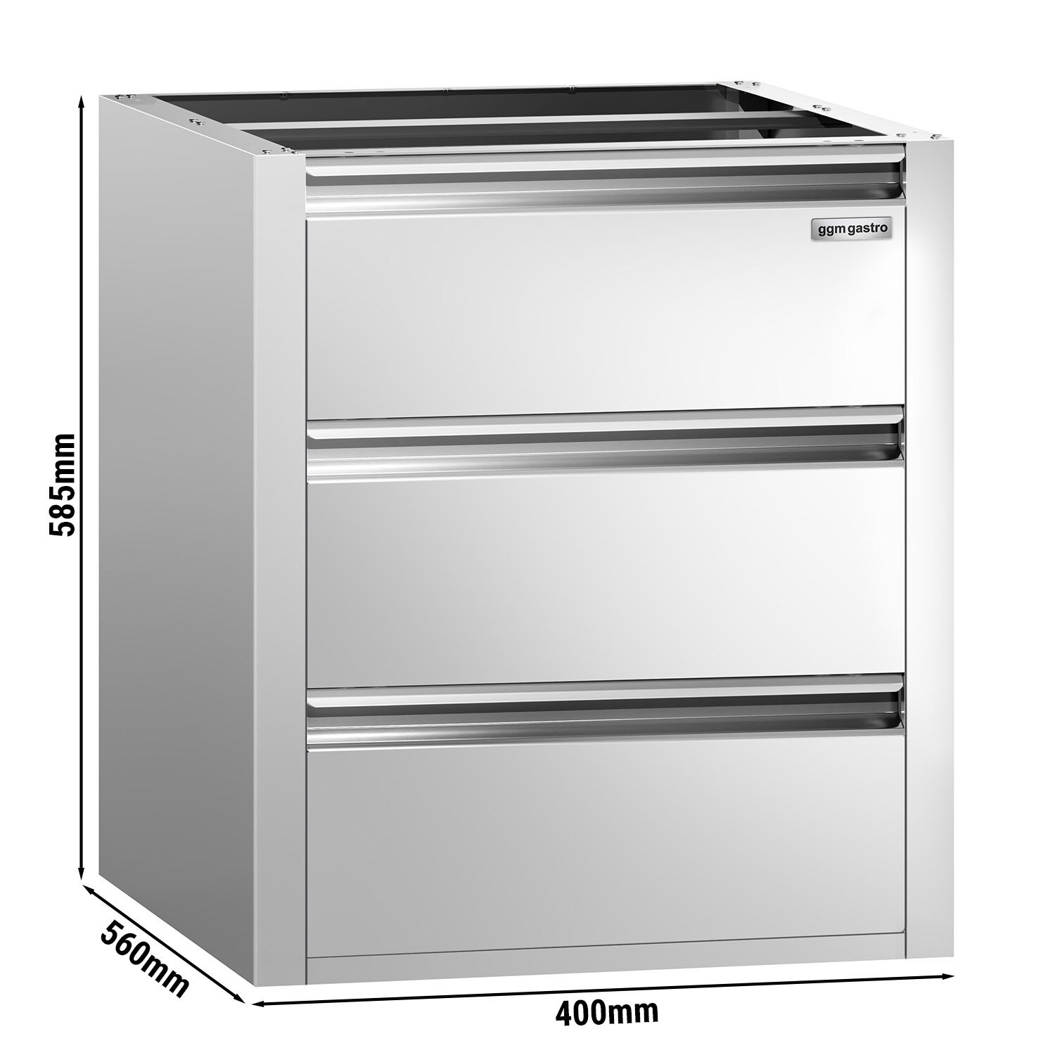 Block de tiroirs ECO - 400x560mm - Module de soubassement 400x560mm - pour ATK profondeur 600mm