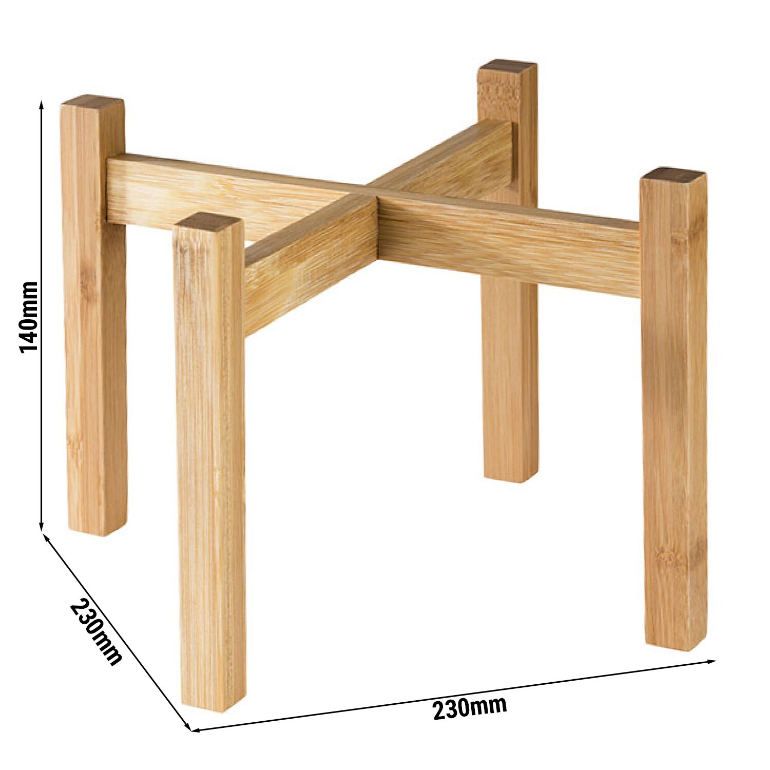 Etagere / Buffet Stand - Bamboo - Brown - square - Height: 140mm - suitable for 10430 & 10435