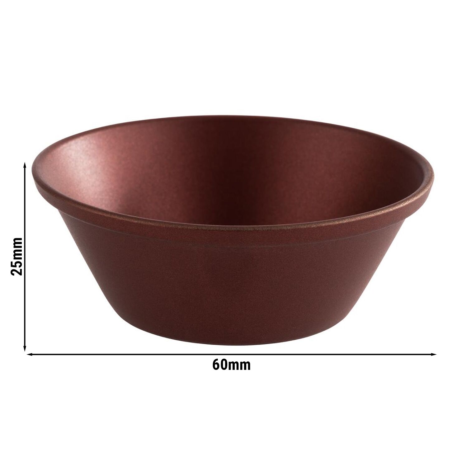(6 pièces) Coupelles à sauce - lot de 6 - inox - 40 ml - Ø 60 mm - Rouge