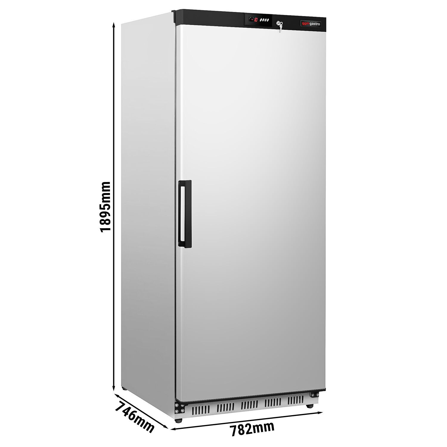 Frysskåp i rostfritt stål PREMIUM - 600 l - −25/−10 °C - 1 dörr - 6 hyllor