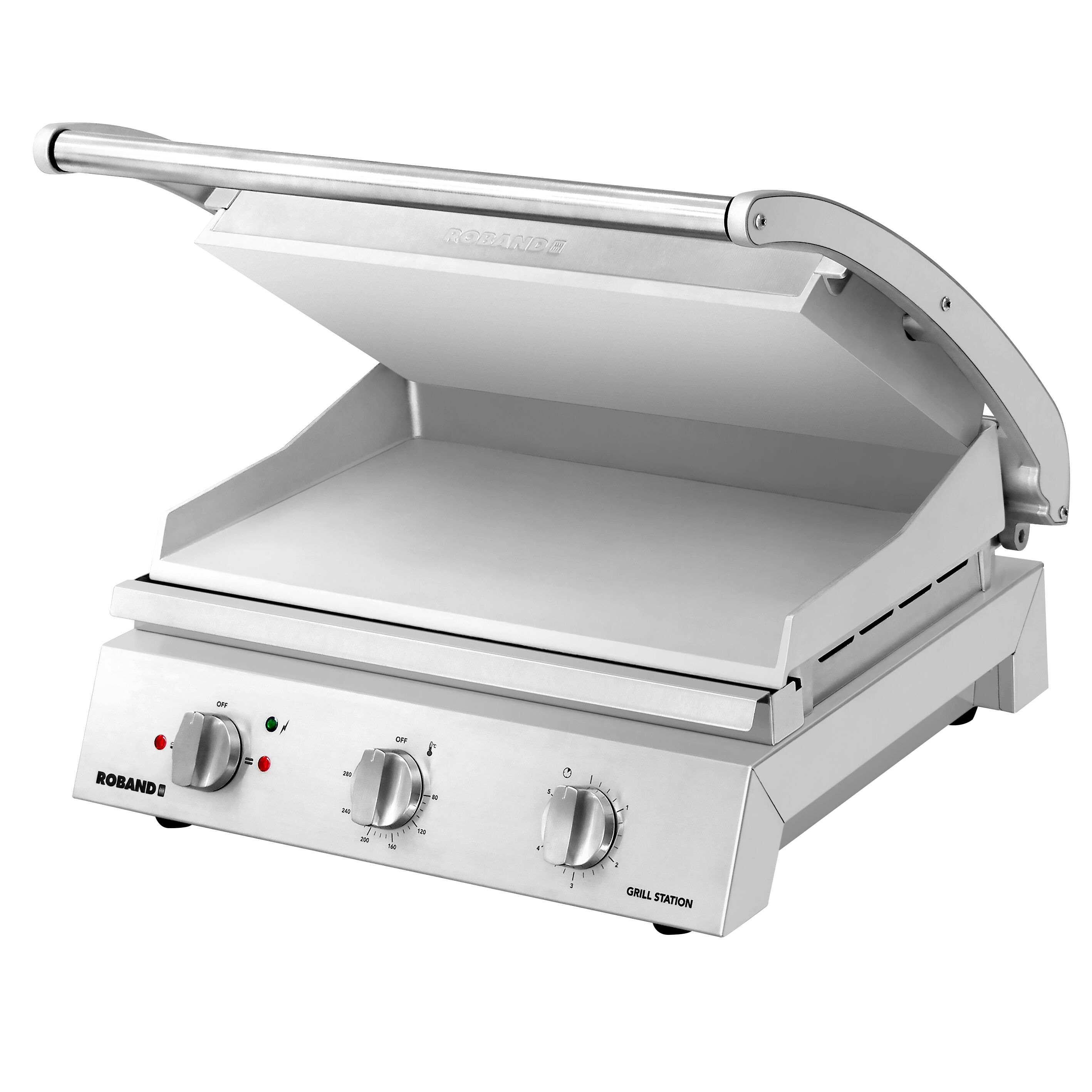 ROBAND | Electric Panini & Burger Contact Grill - Smooth Top & Bottom - 500 x 275 mm - 3.1 kW