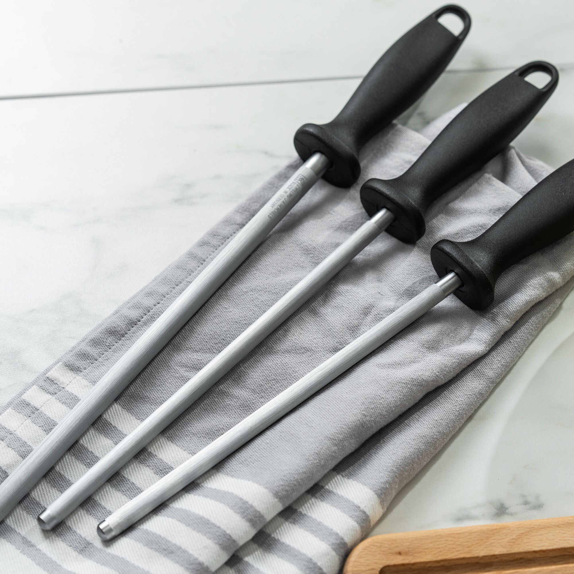 ZWILLING | Knife Sharpening Steel – 210 mm - Hard Chrome‑Plated Stainless Steel - Grooved - 62 HRC