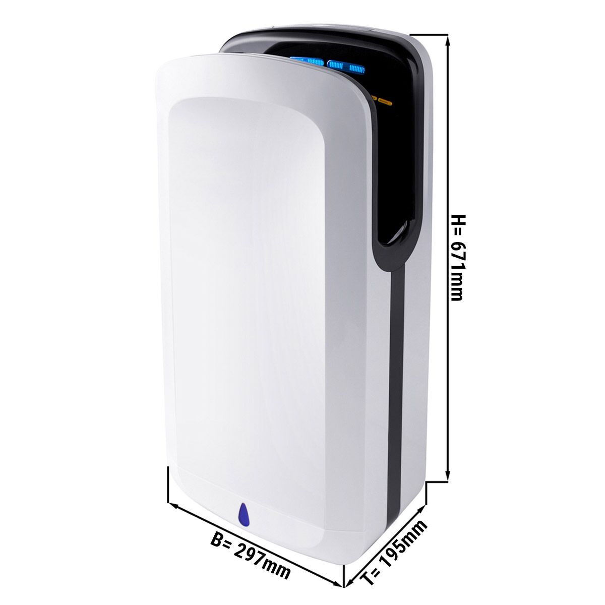 (2 pcs) Sèche-mains avec filtre - Blanc