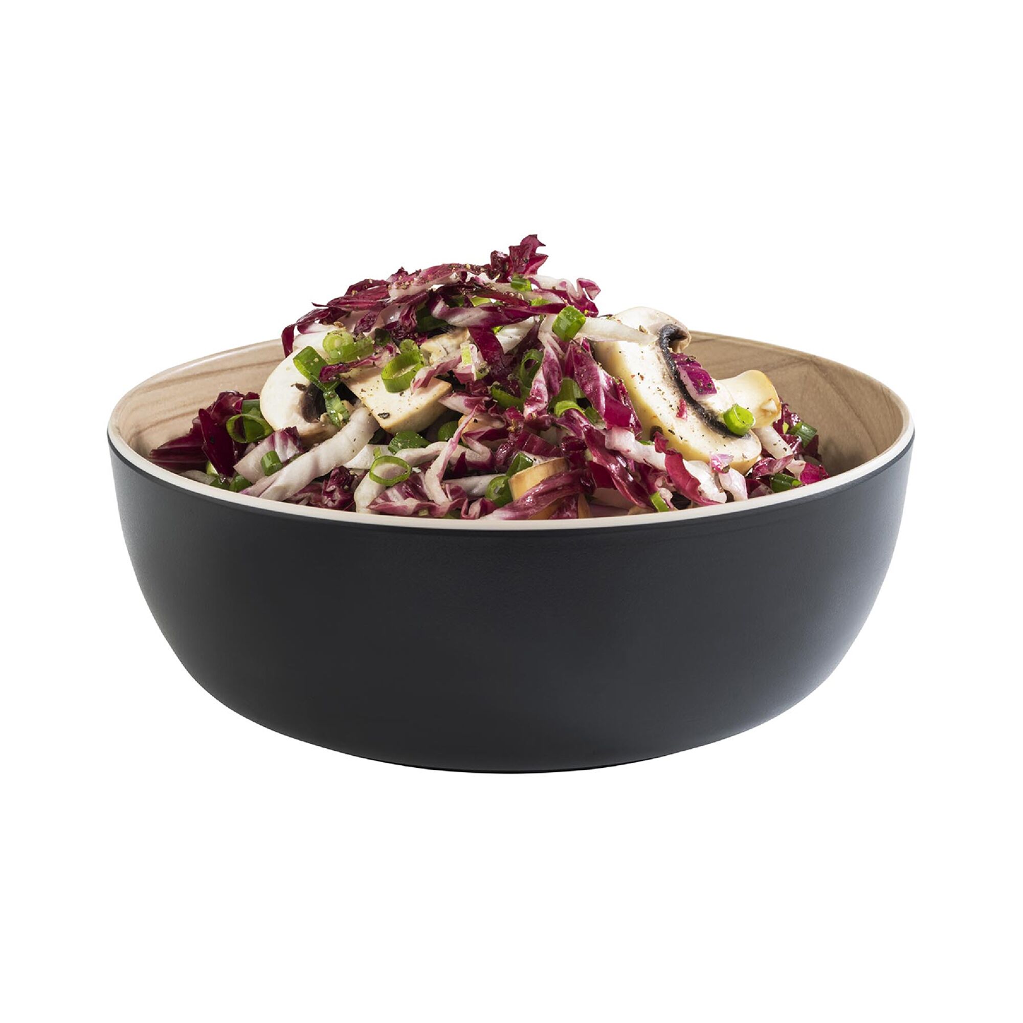 (6 قطع) سلطانية FRIDA - ميلامين - 1.80 l - مربّع - 215x215x75 mm - قابل للتكديس - آمن لغسالة الصحون - أسود/بيج