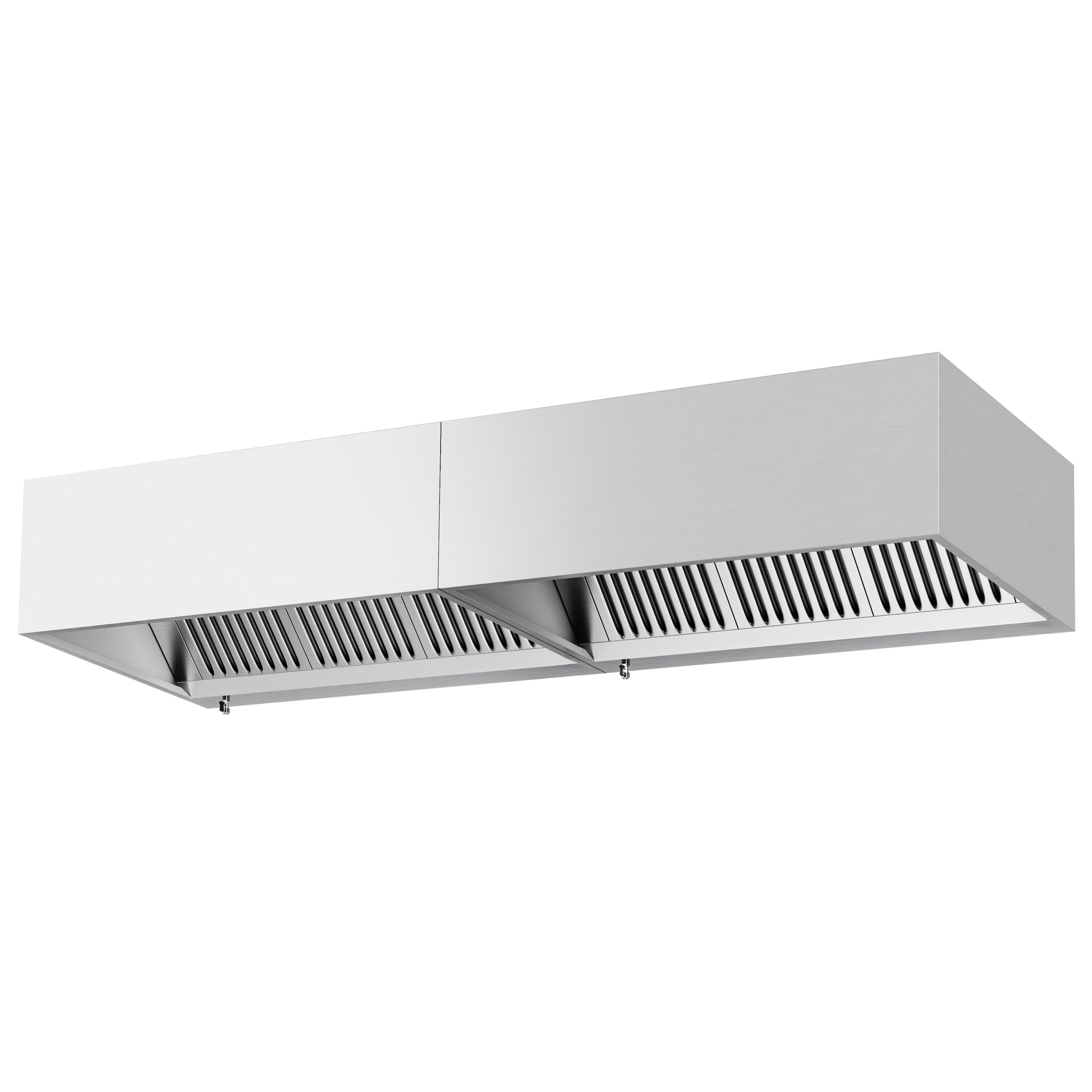 Hotte à adosser professionnelle - Profondeur 900 - 2800mm - sans moteur - avec filtres et éclairage