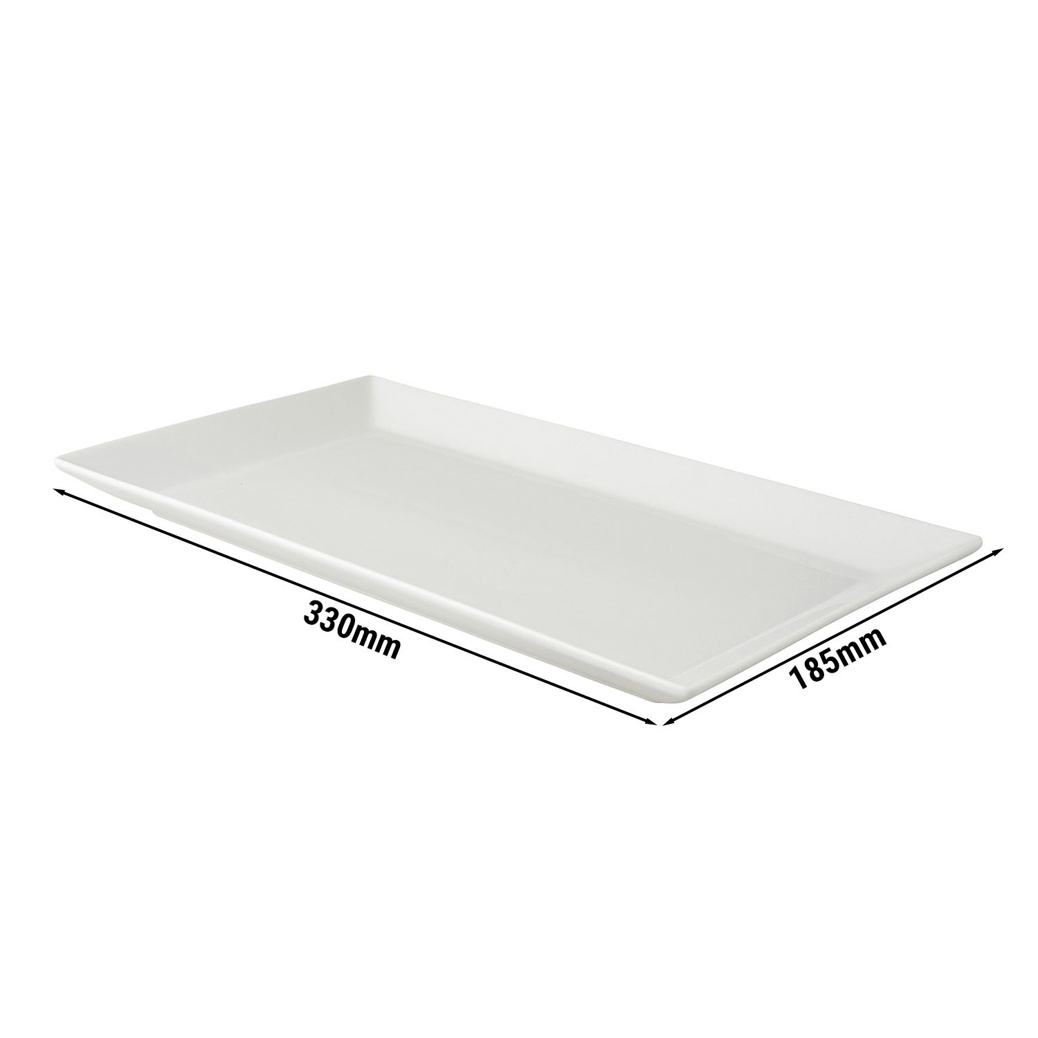 (6 pcs) WHITE DELIGHT - Plateau - Rectangulaire - 330x185mm - Blanc