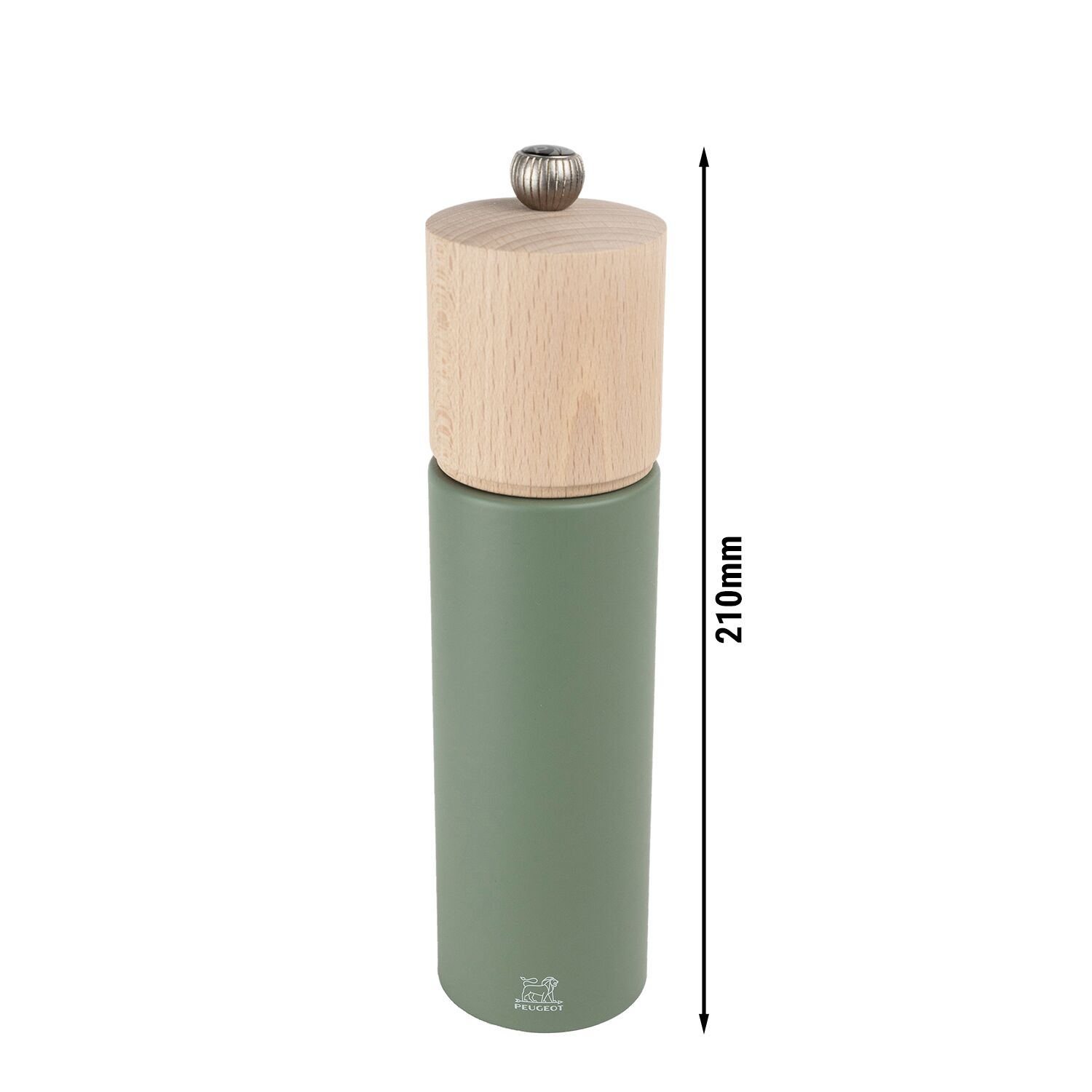 (6 pièces) PEUGEOT | BOREAL - Moulin à poivre - Bois - Vert olive - Hauteur : 210 mm