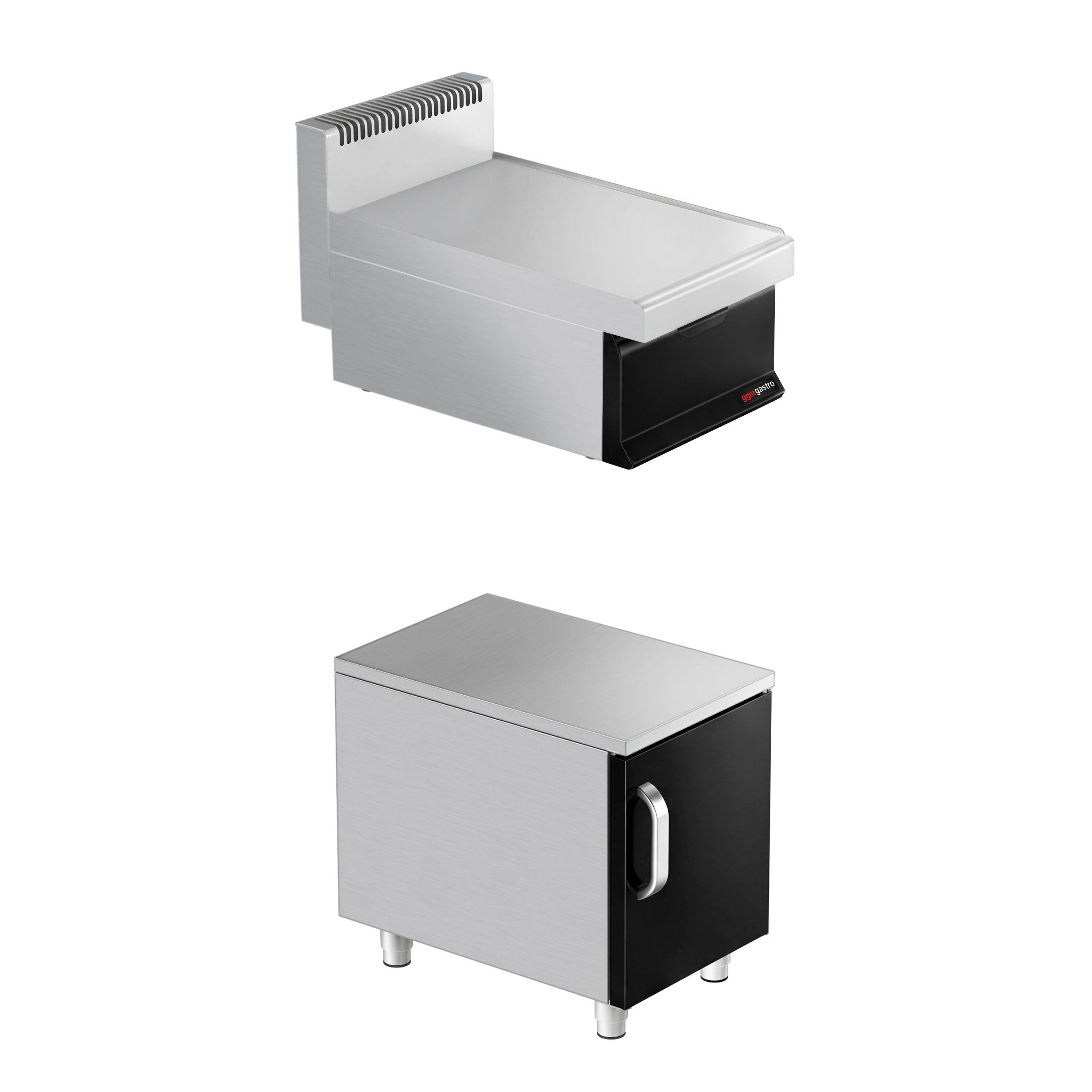 Neutral Element & Substructure Commercial Neutral Element - with Drawer - with Substructure Mario 700 - 400x700x1000mm - Stainless Steel AISI 304 - 1 door - Series Mario 700