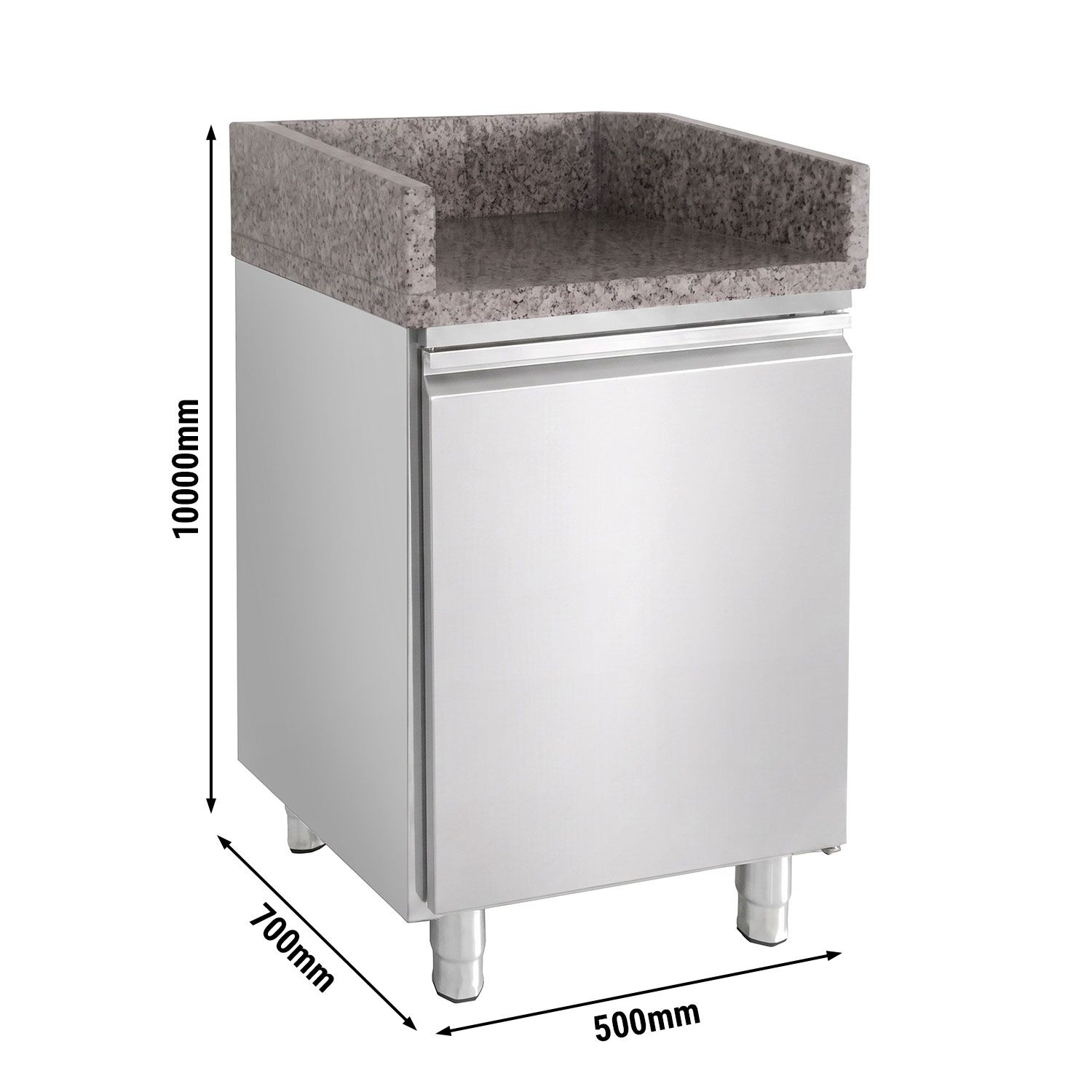 Till Counter POG147ND - 500mm - Stainless steel body