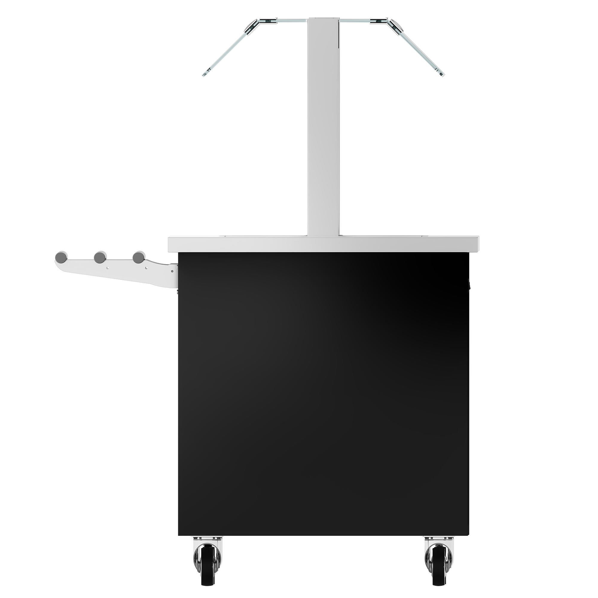 Buffet chaud DANZIG - 1900mm - 5 bacs GN 1/1 - avec Glissière pour plateaux - Noir