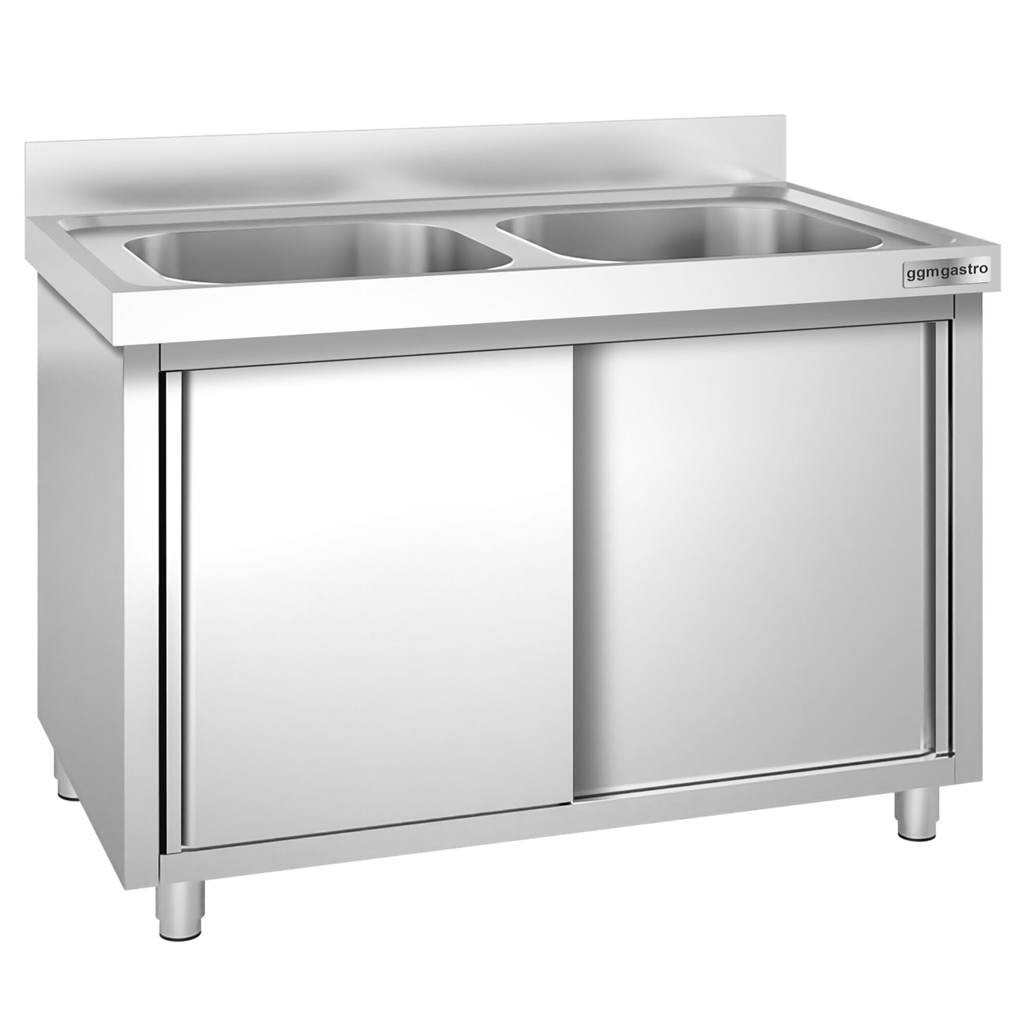 Meuble plonge PREMIUM - 1200x600mm - avec 2 bacs