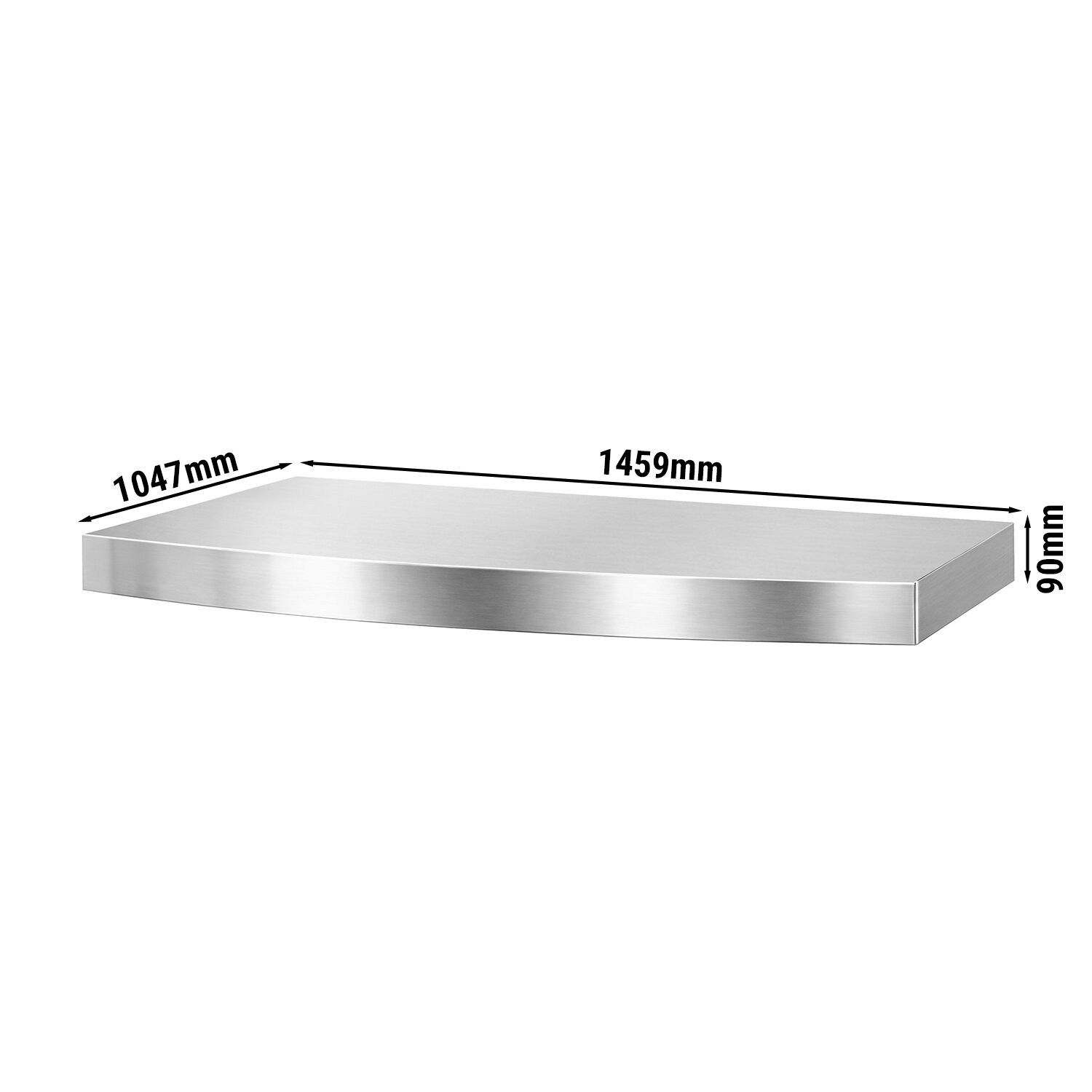 Hotte - 1459x1047x90mm - Inox - compatible avec four à pizza POP634E & POP634ED - avec sans moteur