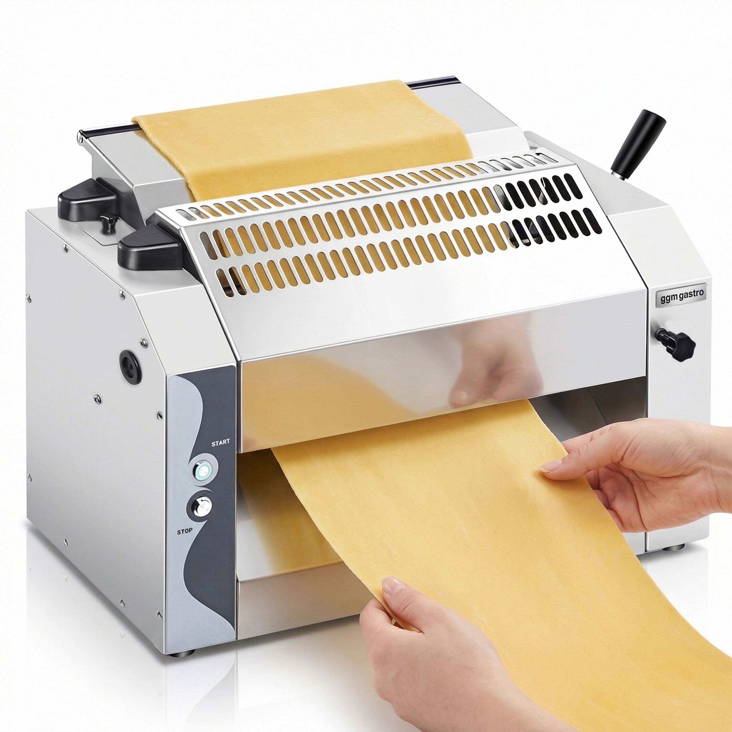 Façonneuse à pizza - pour Ø420mm - Épaisseur de pâte 0 à 10mm - 370W - Acier inoxydable