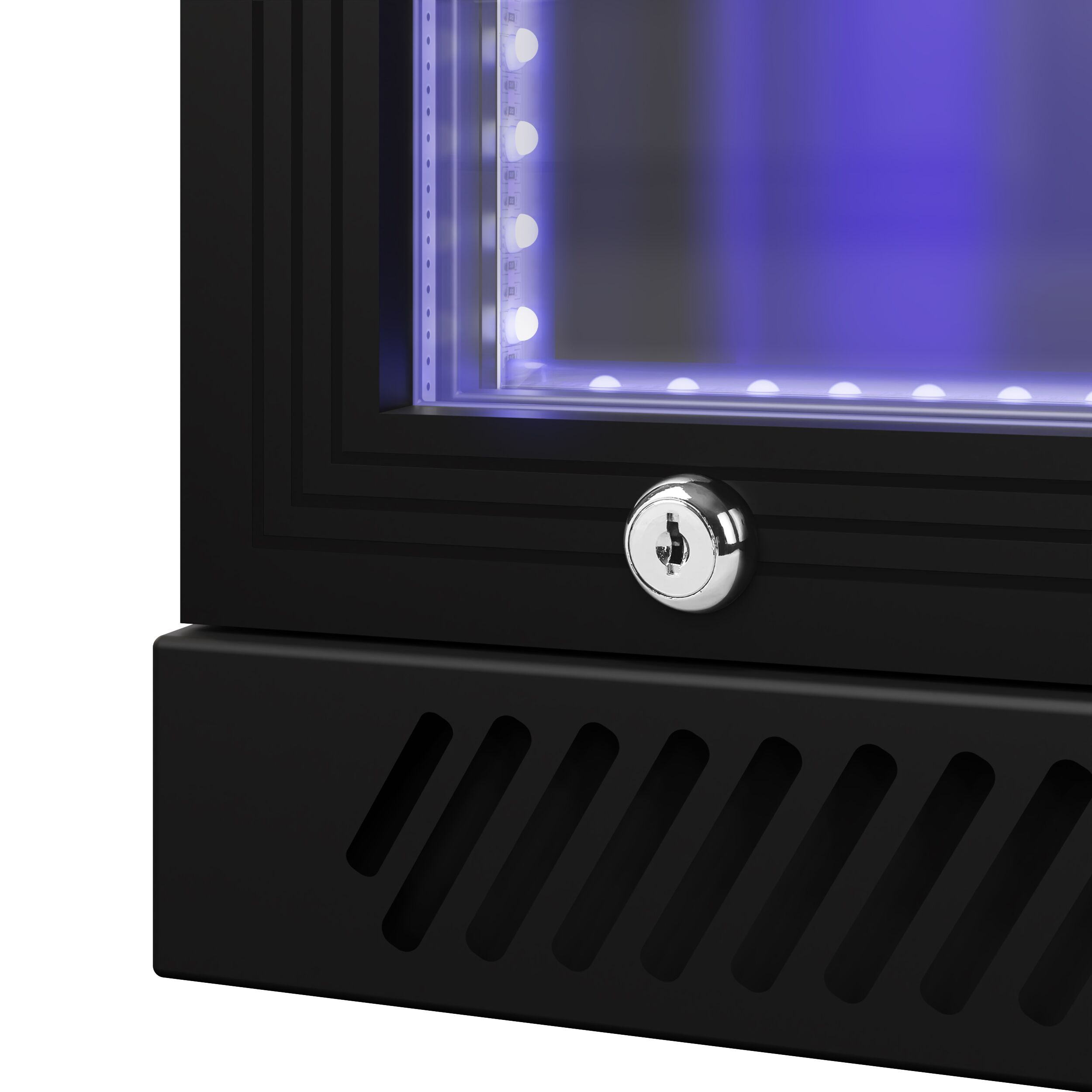 Commercial Back Bar Cooler - 900mm - 220L - with 2 glass hinged doors - Black
