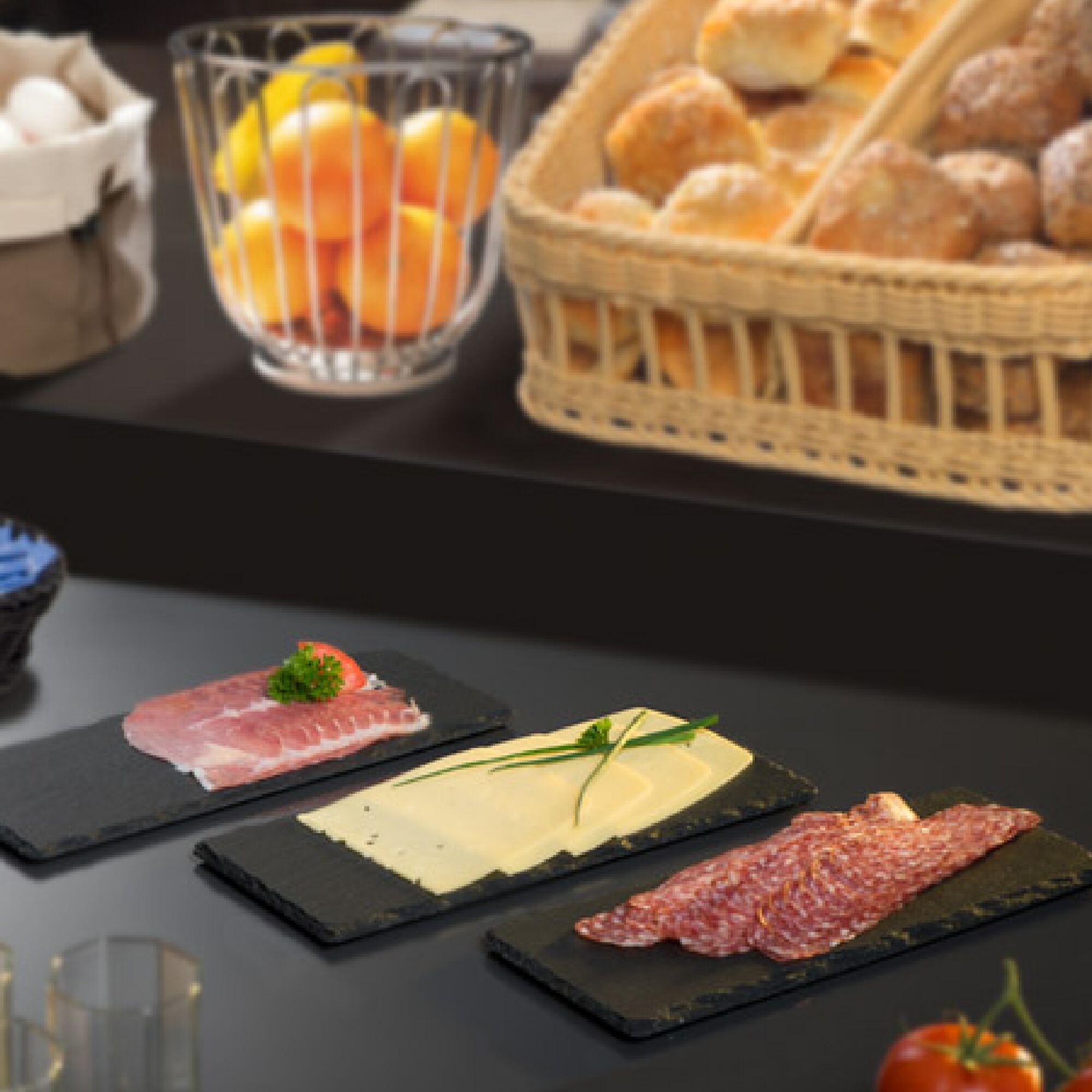 (6 pcs) Plateau en ardoise naturelle - 300x120mm
