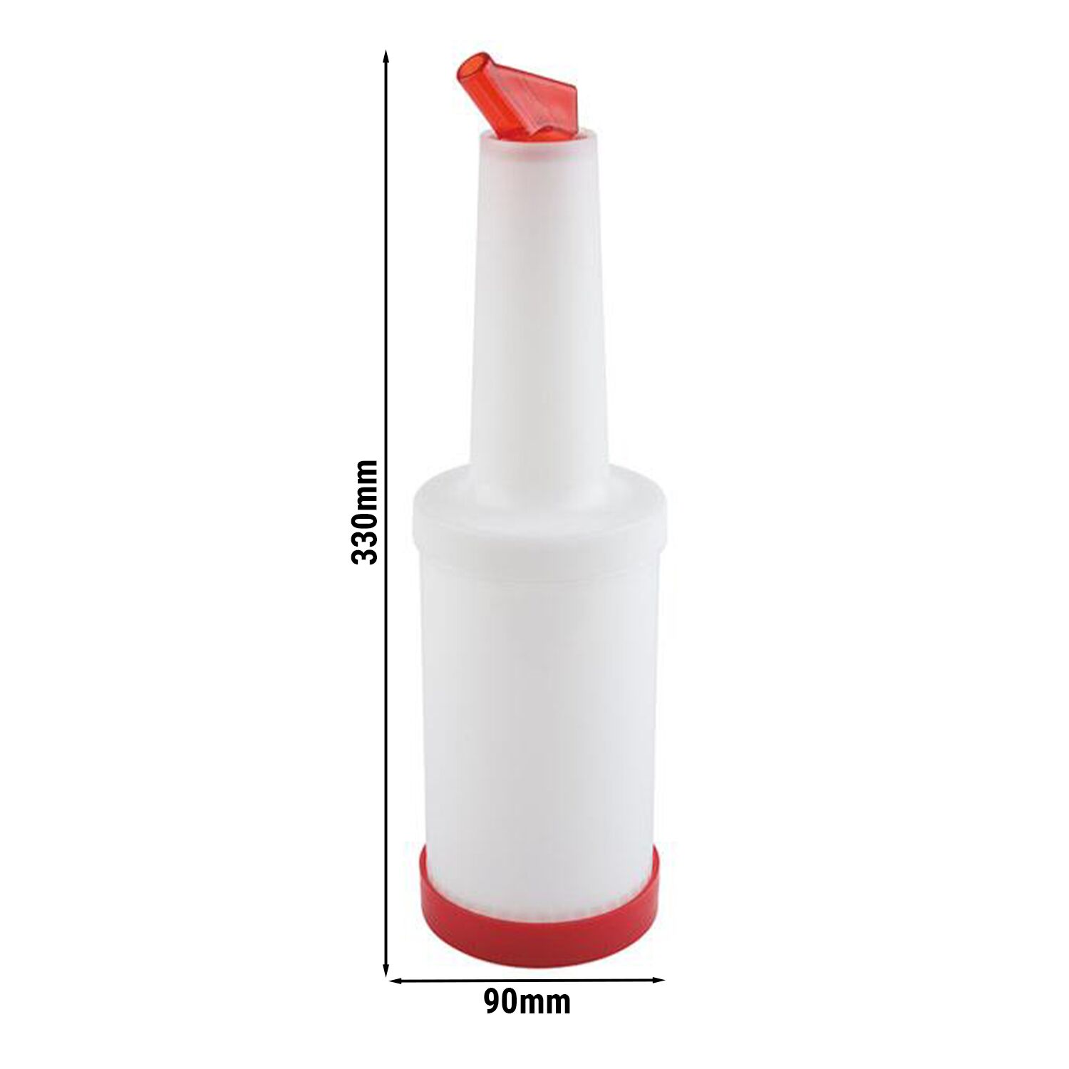 (6 pcs) Distributeur de sauce - avec bouchon à vis - 0,85L - Polypropylène