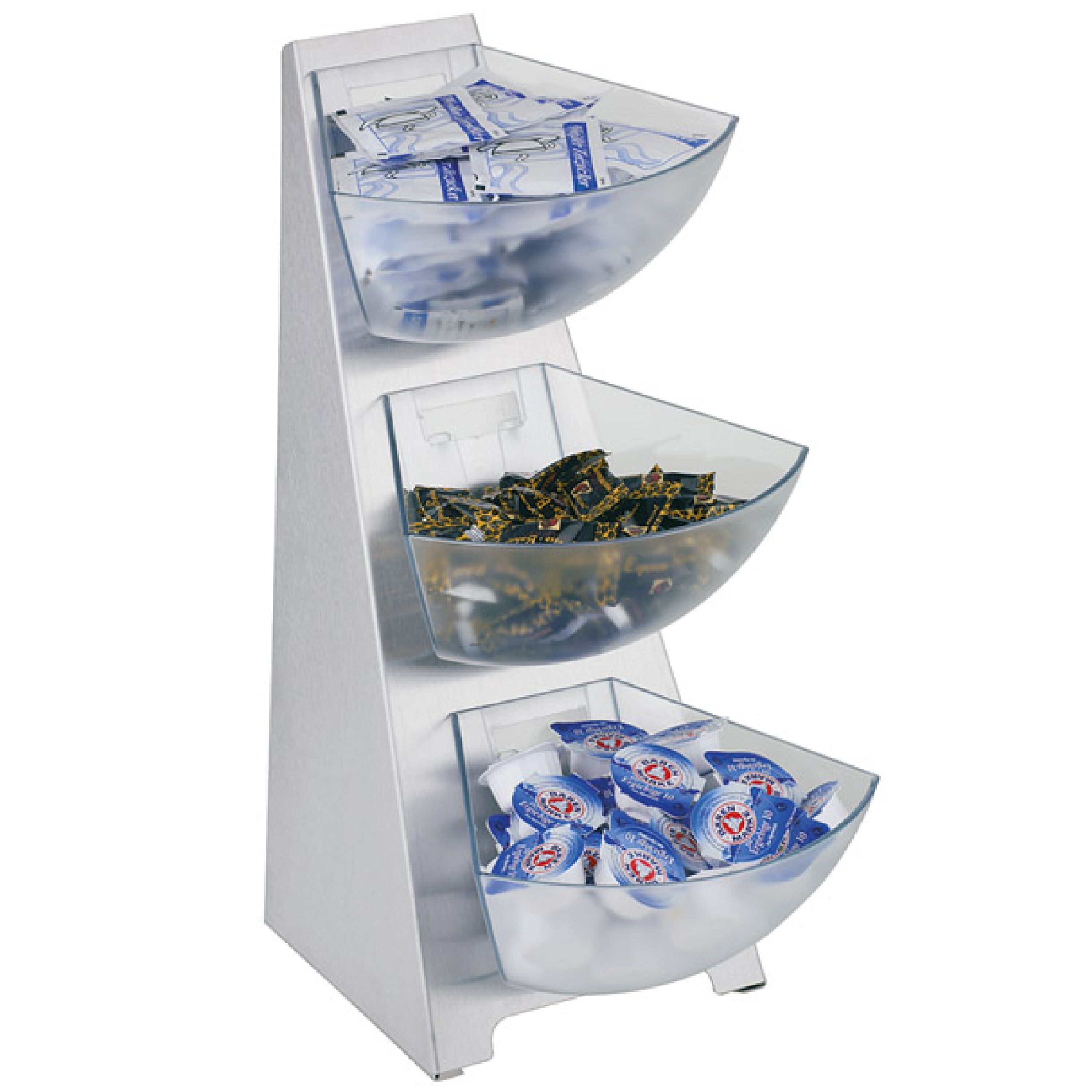 Support buffet - MULTI RACK - Acier inoxydable - Transparent - avec 3 Niveaux - Hauteur:410mm