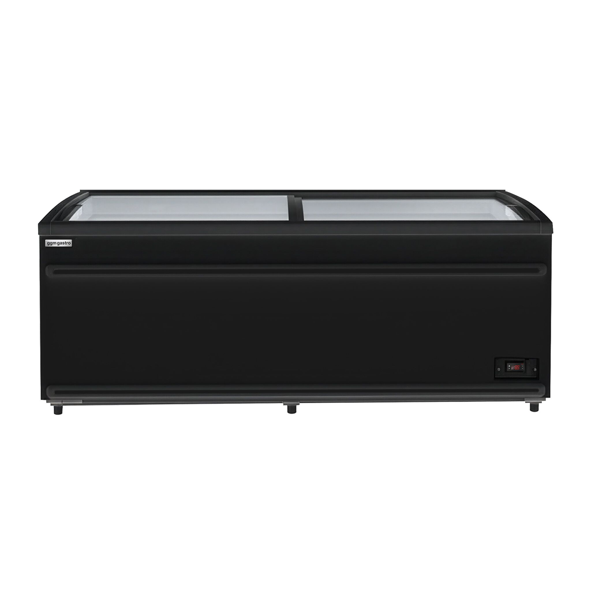 Îlot de congélation WTRU25 - 2106x858mm - 483 L - Couvercles coulissants en verre - Noir