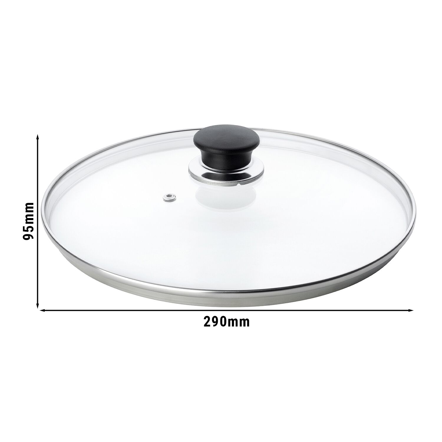 BALLARINI | Universal Glass Pan Lid Ø 28 cm – domed - dishwasher-safe - heat-resistant knob