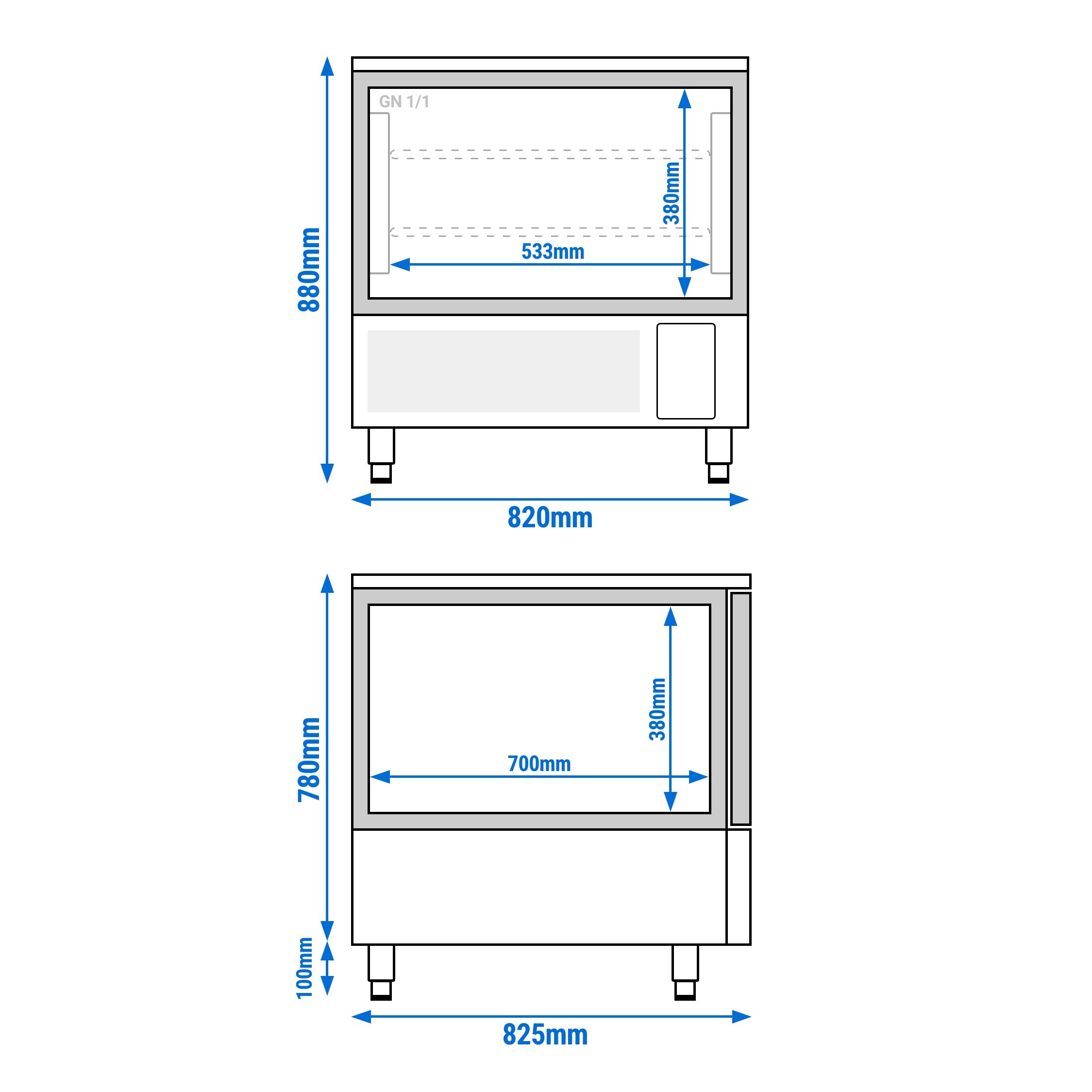 Cellule de refroidissement et de surgélation - Tactile - 118L - 5 niveaux GN 1/1 ou EN 600x400