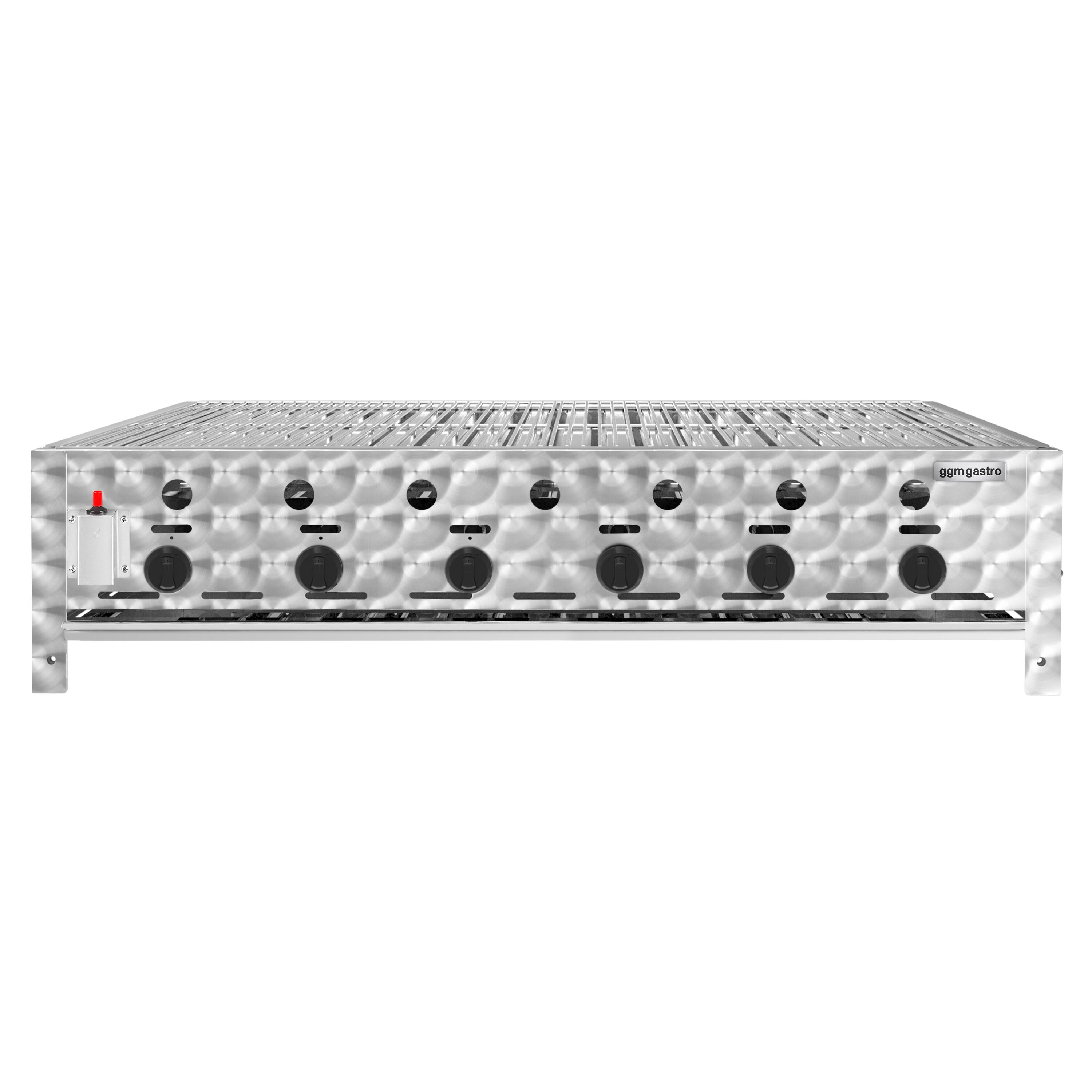 Barbecue à gaz - 22,5 kW - 6 brûleurs - incl. support mobile, grille & tôle