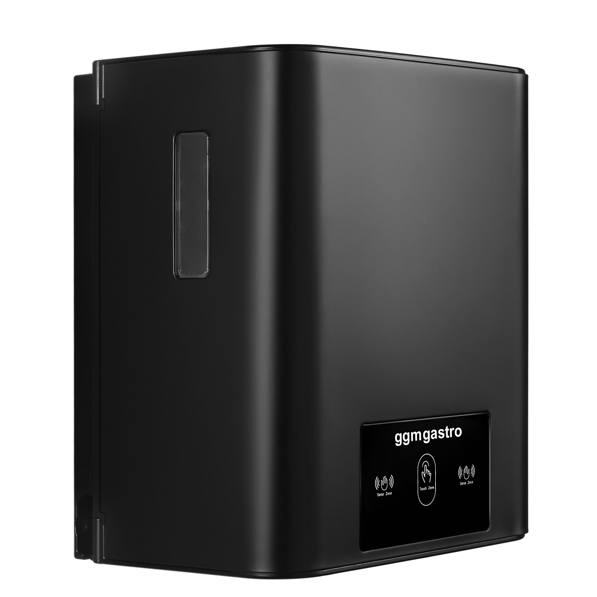 Distributeur d’essuie-mains en rouleau - automatique - sans contact - avec capteur - acier inoxydable - Noir