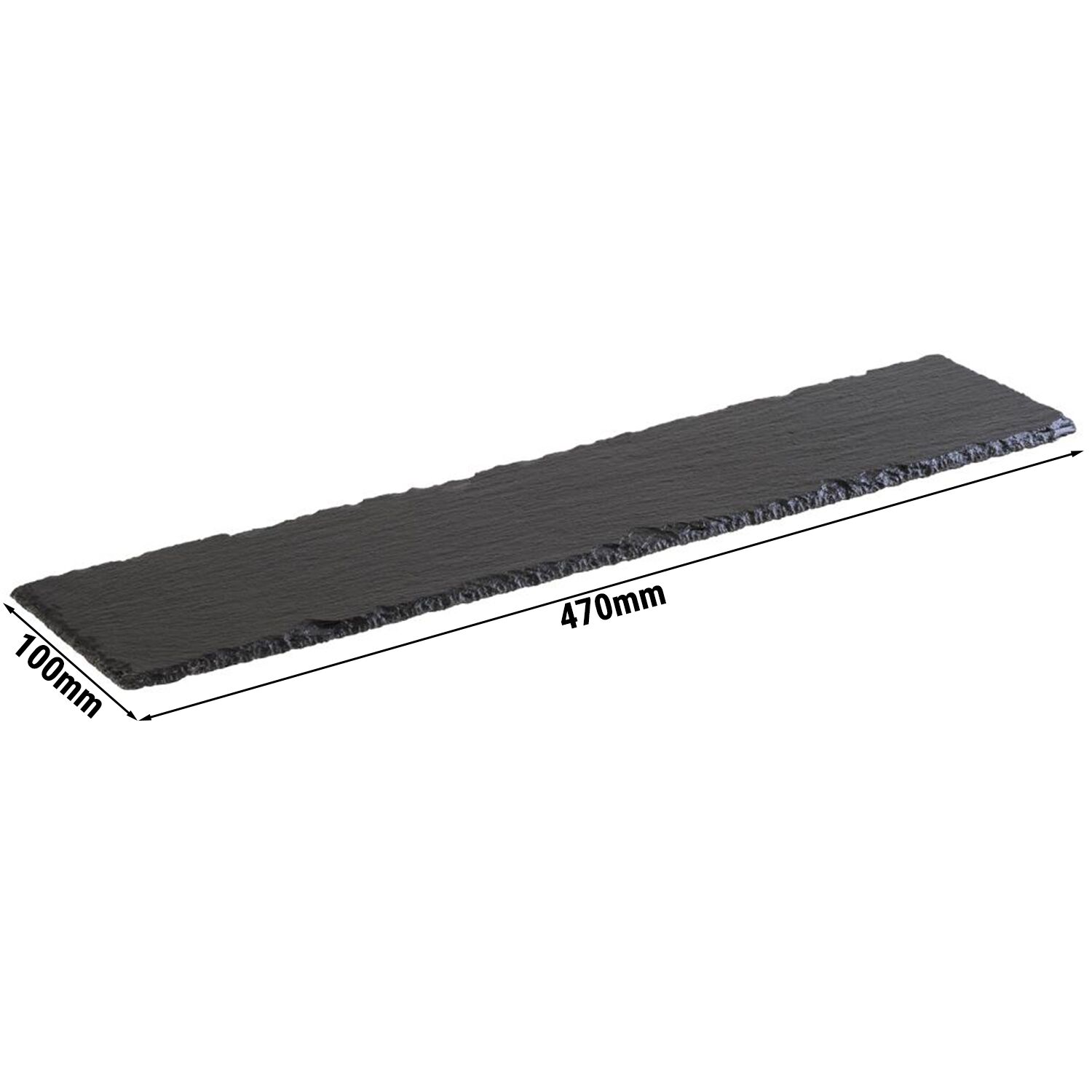 (6 pcs) Plateau en ardoise naturelle - Rectangulaire - Ardoise naturelle - 470x100mm