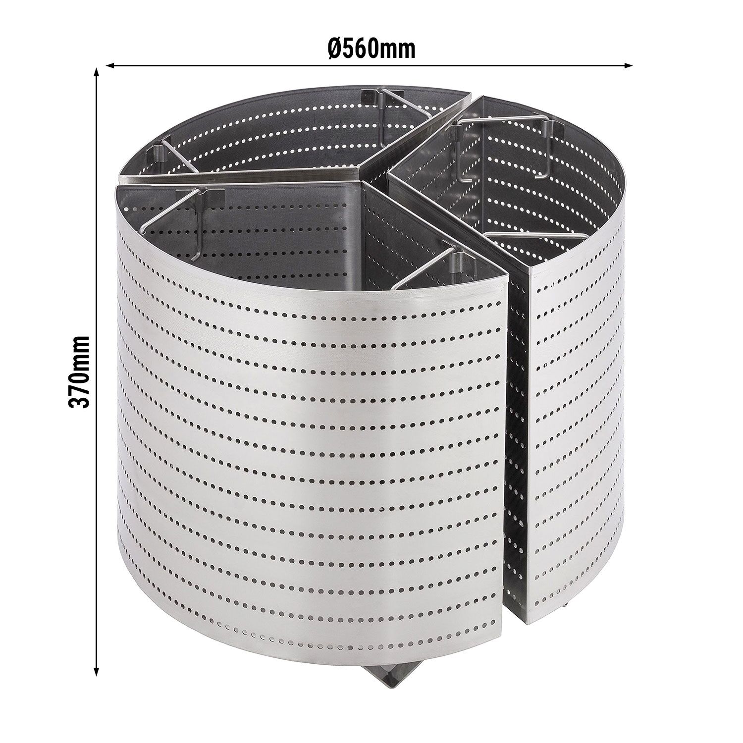 Boiling Pan Basket Set 900 Serie - Ø560xH440mm - GN 1/1 - for Boiling Pans 150L - Series 900 Serie - 3x GN 1/3
