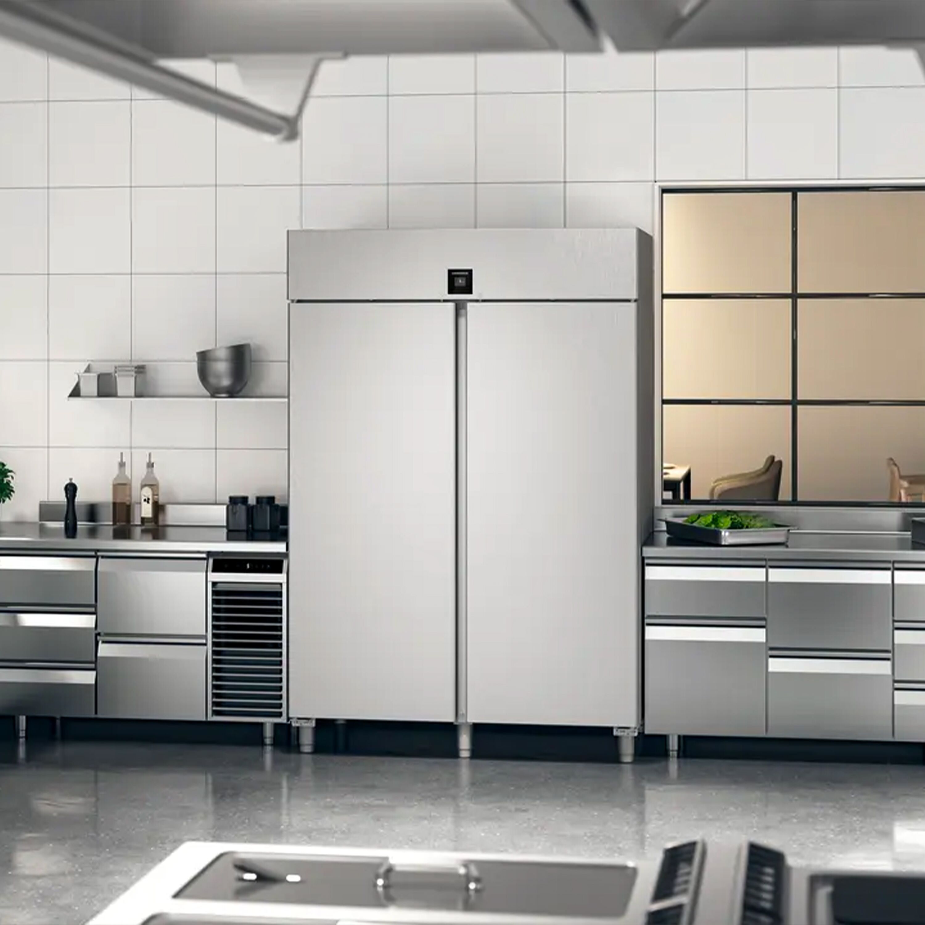 LIEBHERR | Kühlschrank Edelstahl PERFORMANCE - 1360 Liter - GN 2/1 - Innen Edelstahl - mit 2 Türen