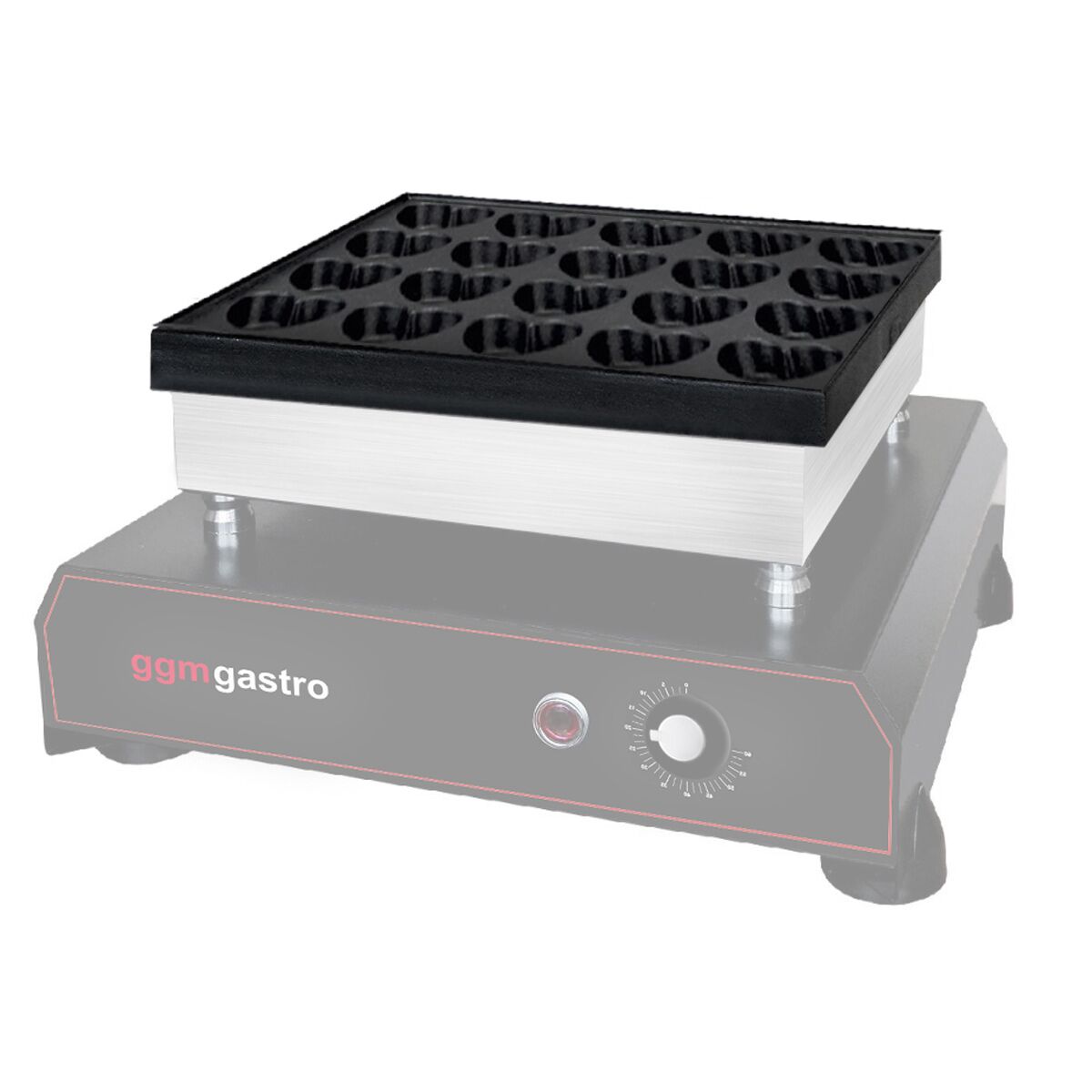 Backplatten für Waffeleisen BWERM25 - Form: Herz Bubble - für 25 Stück