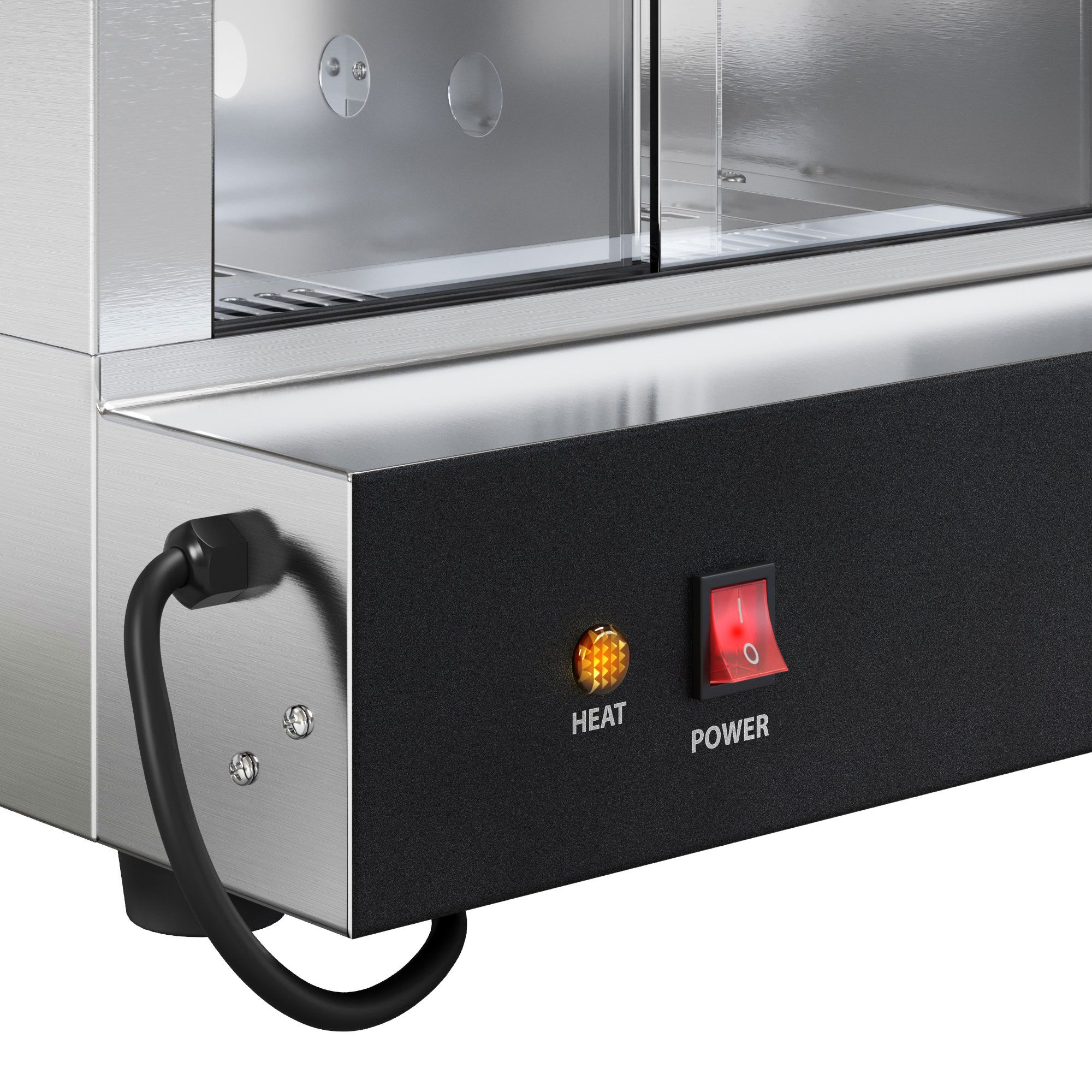 Parownik / witryna grzewcza do hot dogów 1,2 kW – 2 poziomy