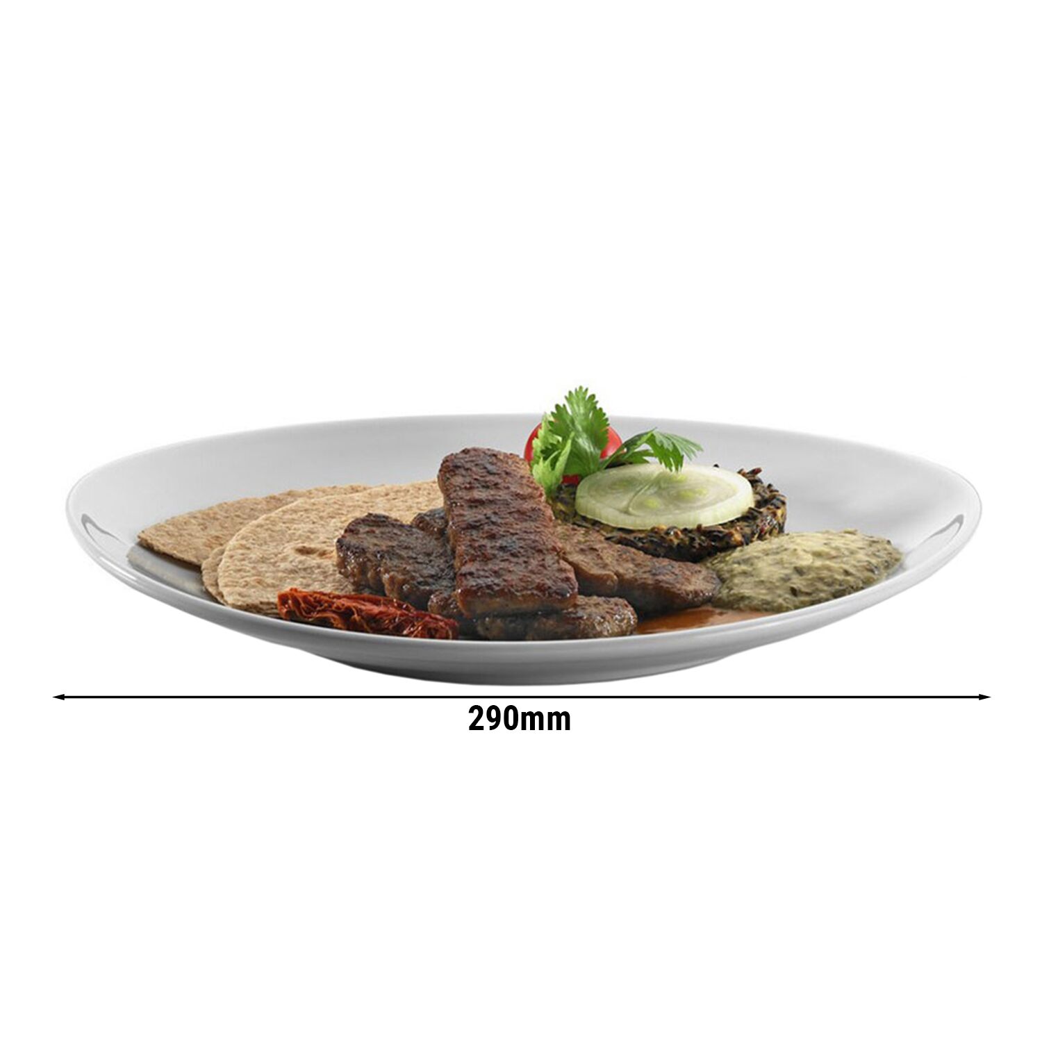 (12 pièces) ENTITY - Assiette à Grillades - Ø 290 mm - Blanc