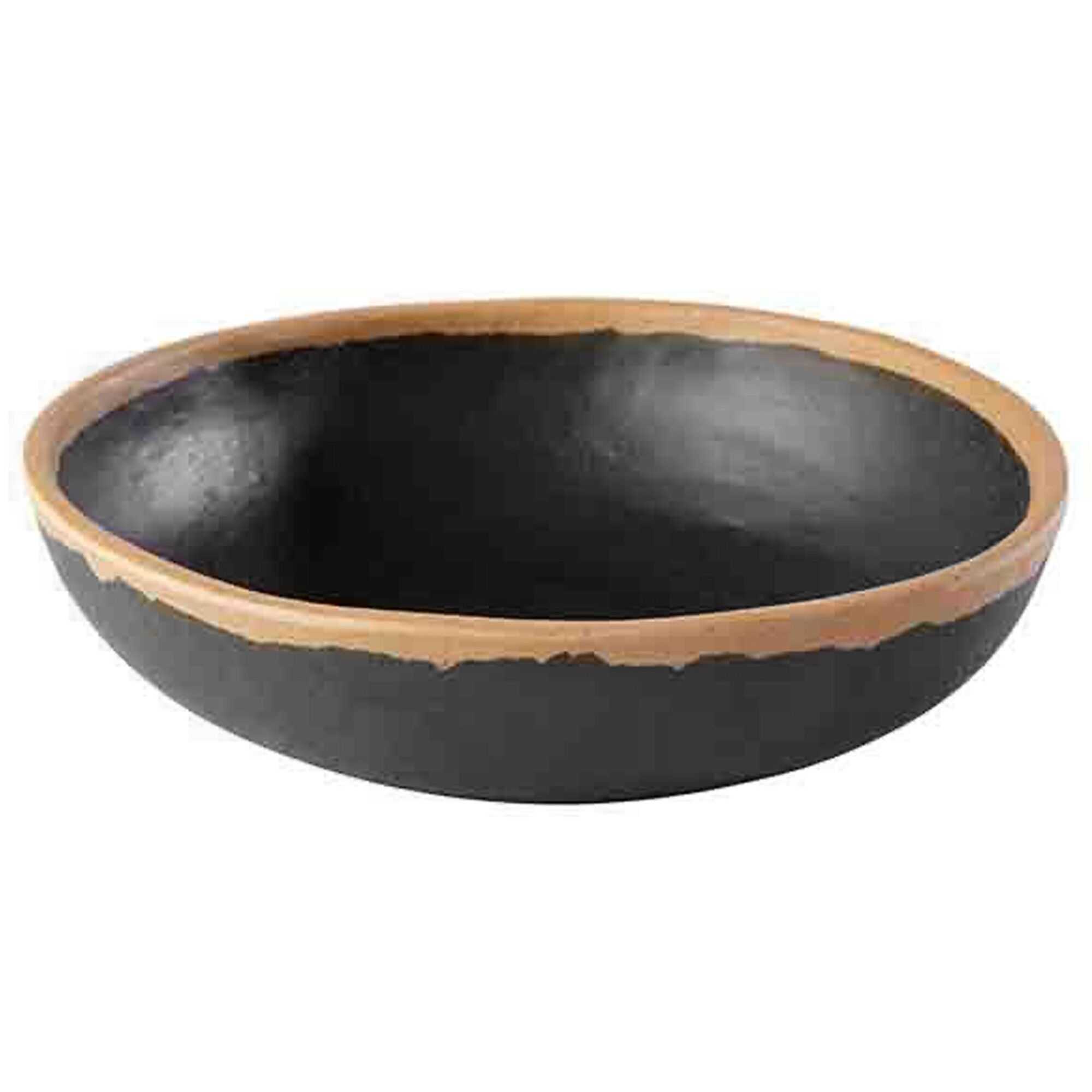 (6 pcs) Coupe - CROCKER - Mélamine - 0,5L - Ø 165mm - Profondeur : 40mm - Brown/Terracotta