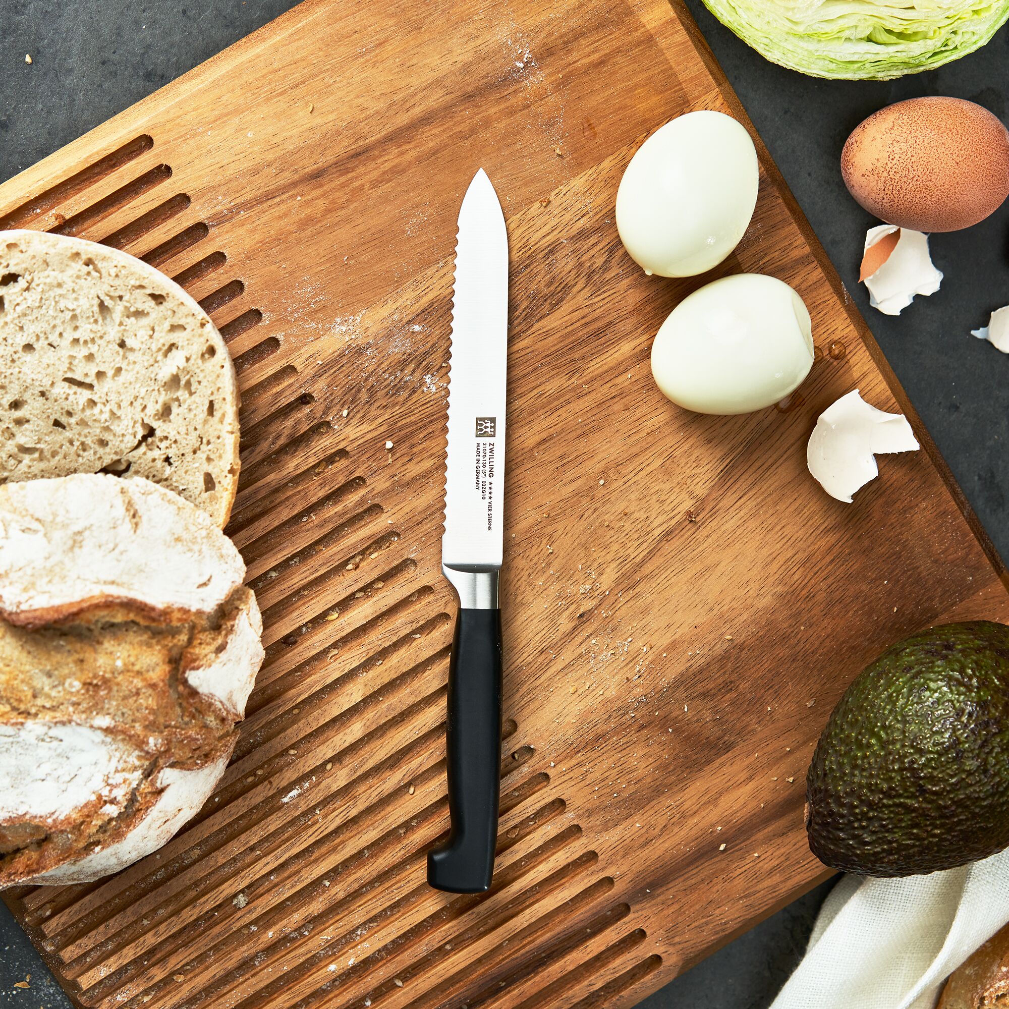 ZWILLING | Four Star Utility Knife – 13 cm blade - for rolls, tomatoes, sausage, cheese, fruit & veg - FRIODUR ice-hardened