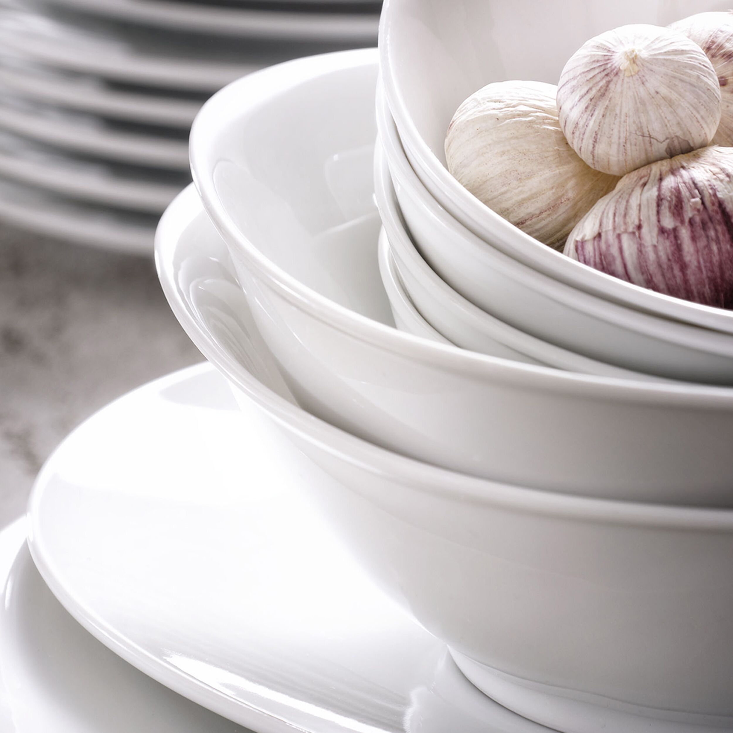 (6 pcs) Saladier WHITE DELIGHT - Porcelaine - 250x160mm - Blanc - 700ml