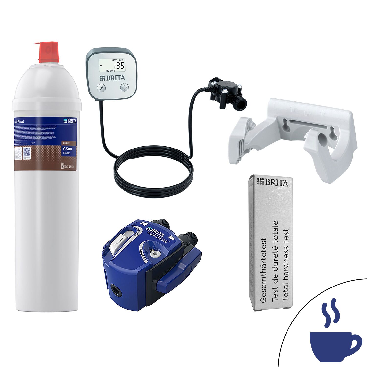 BRITA | Kit de démarrage - PURITY Finest C500 (Pour eau gypseuse)       