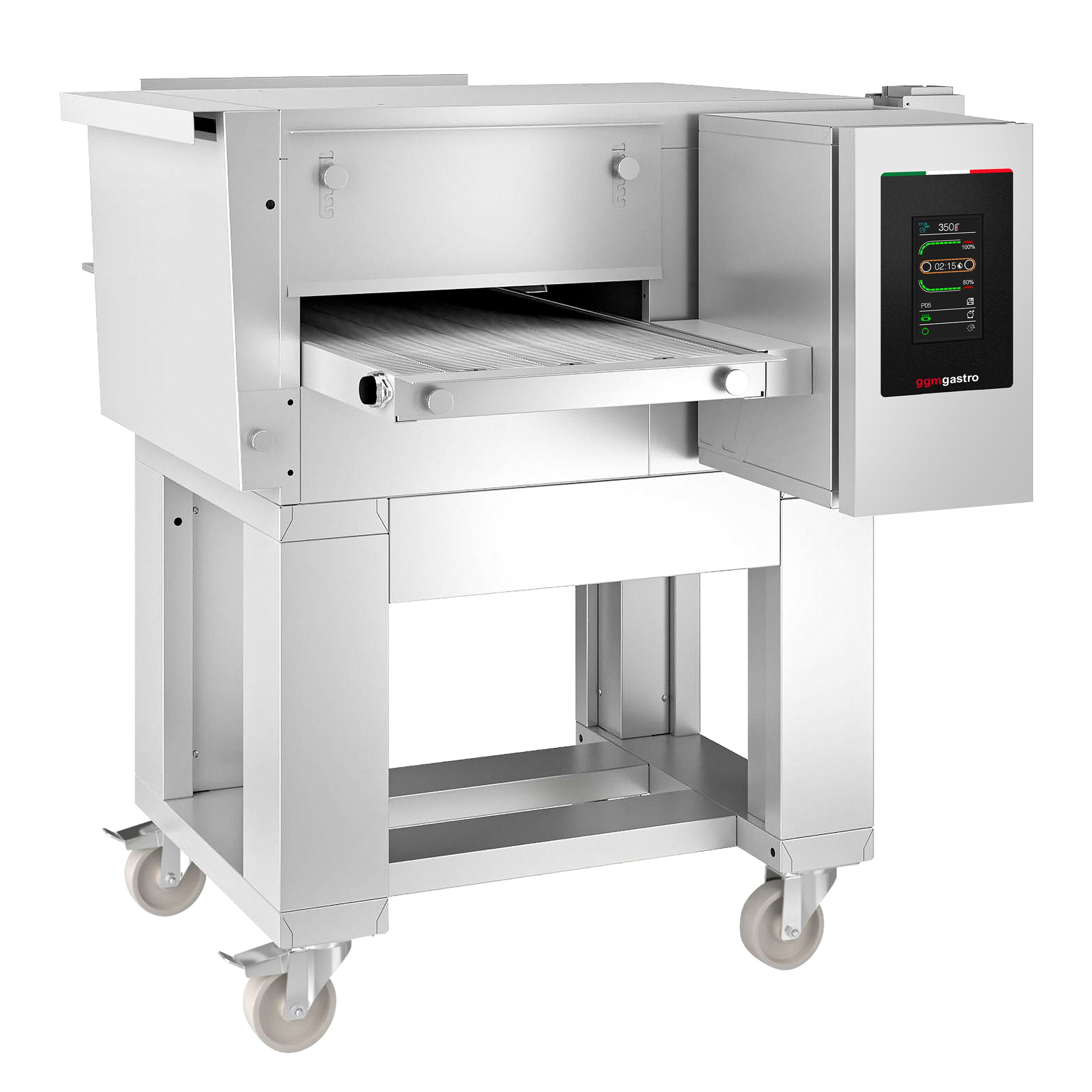 Four à convoyeur à gaz - 1030 x 1300 mm - écran tactile - Largeur de bande : 400 mm - avec support inclus