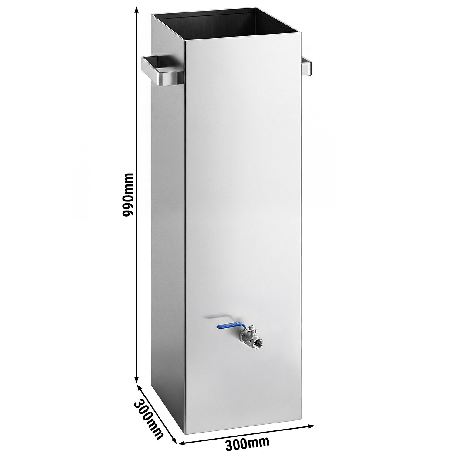 Cleaning Tank for Chicken Rotisserie Skewers - 300x300x990mm - Stainless Steel