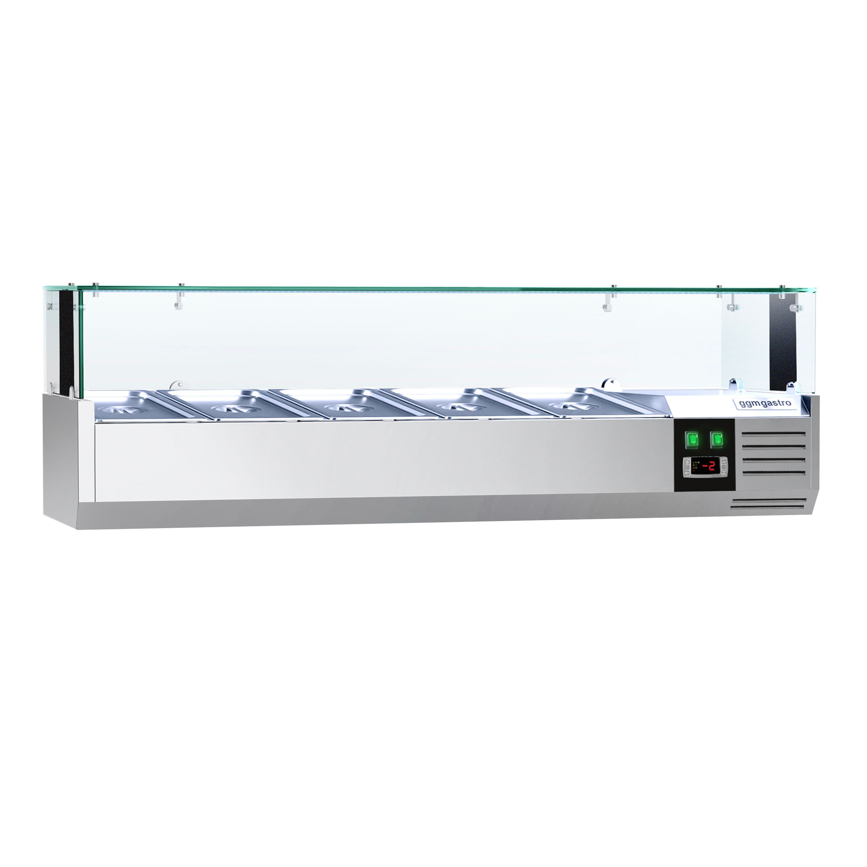Vitrine Réfrigérée à Ingrédients PREMIUM avec éclairage LED - 1200x335mm - 5x GN 1/4