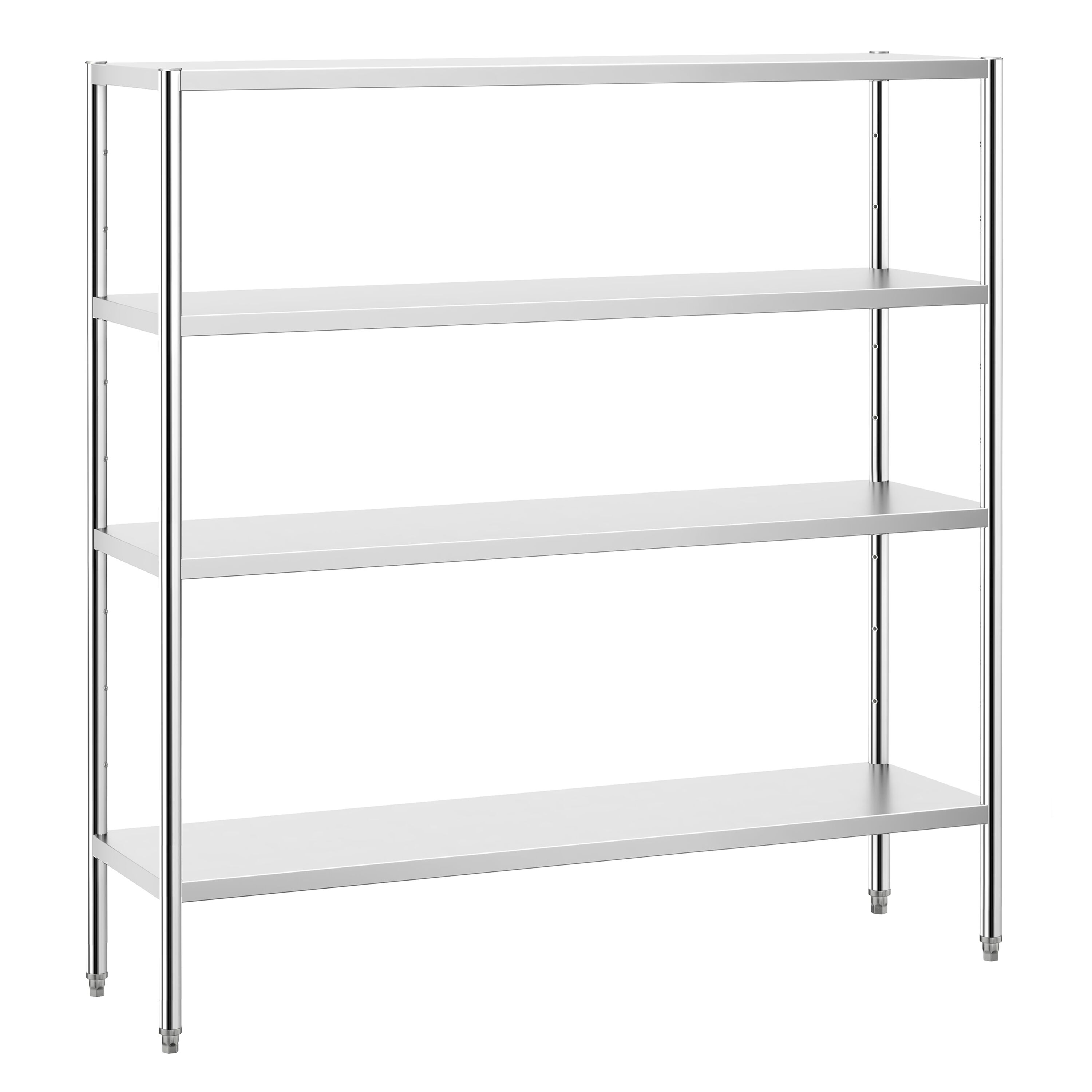 Étagère en inox PREMIUM - 1800 x 490 mm - avec 4 étagères (réglables)
