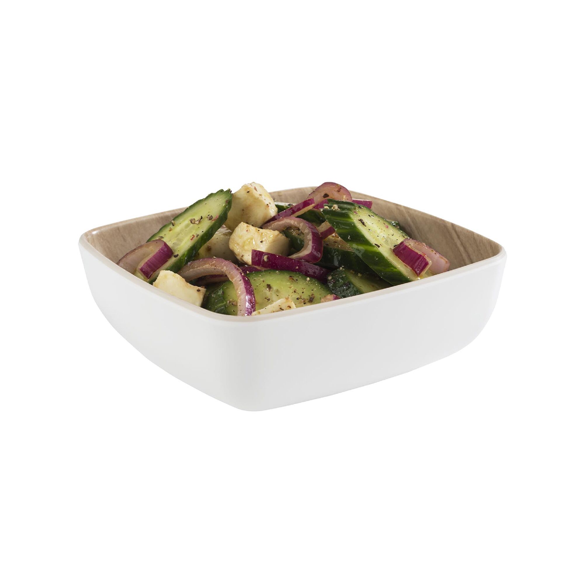 (6 pièces) Bol - FRIDA - Mélamine - 0,85 litre - carré - Blanc