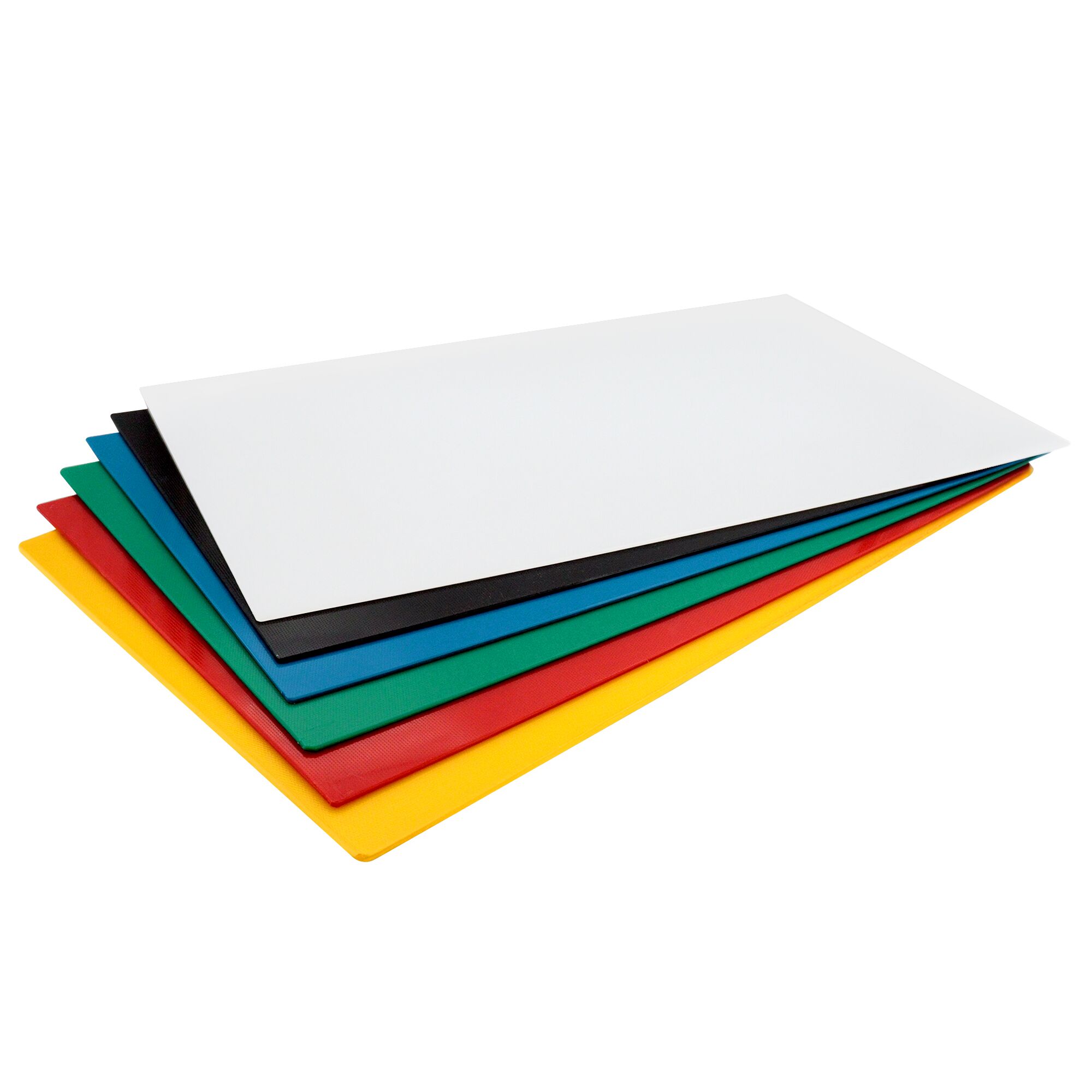 Set de planches à découper - 500x300mm - Épaisseur: 35mm - Conforme HACCP - Polyéthylène - Multicolore