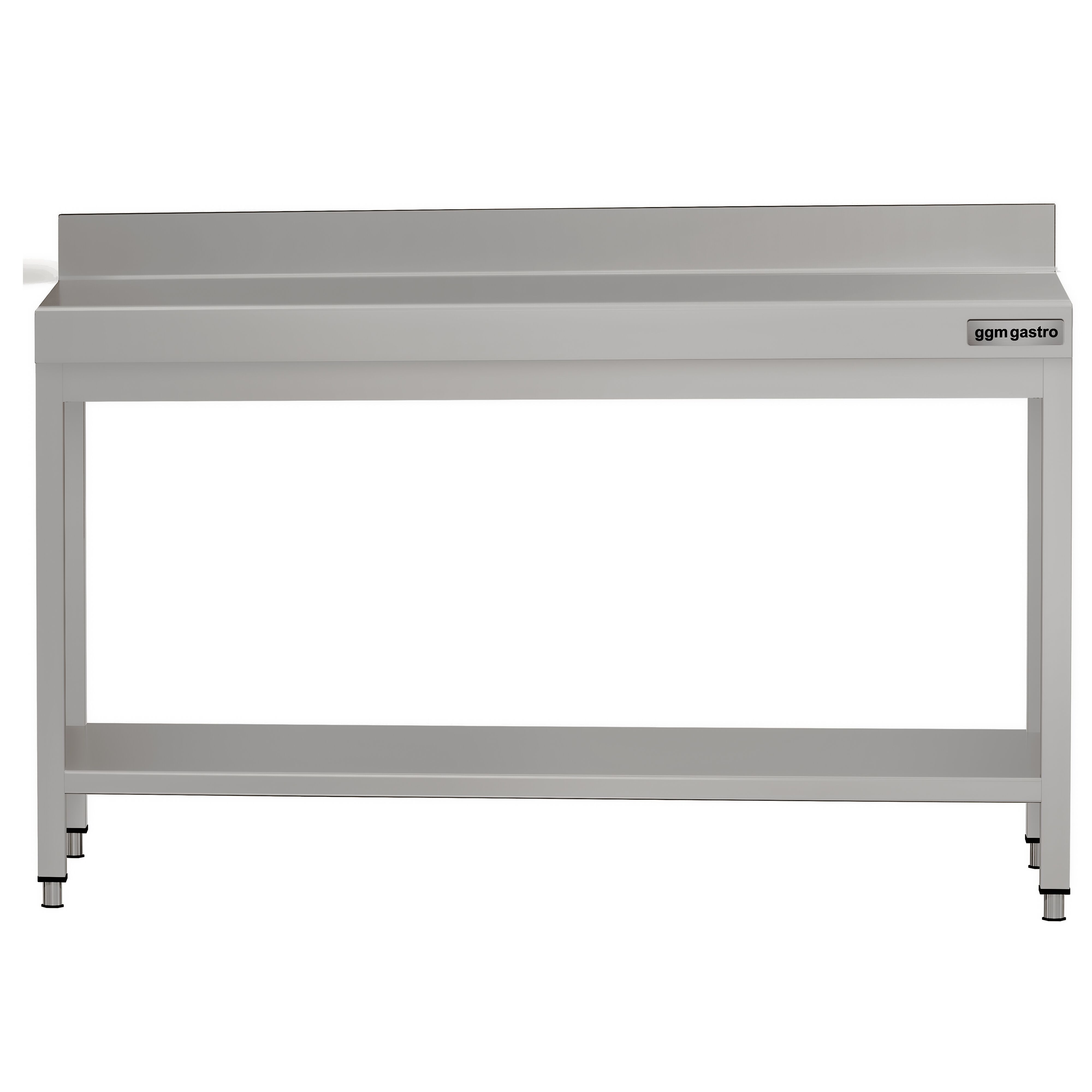 Table de travail en inox ECO – 1600 × 700 mm – avec tablette inférieure & dosseret