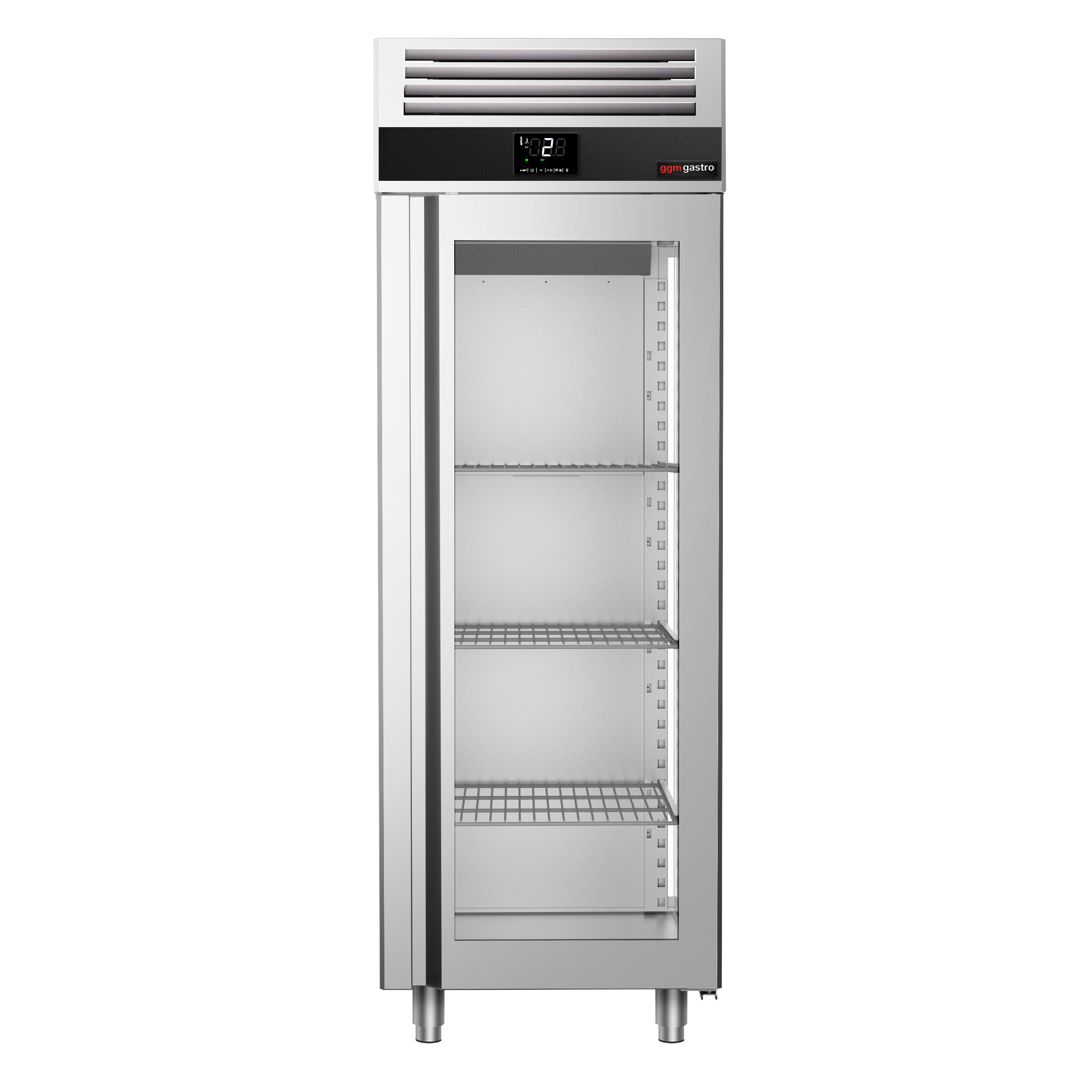Armoire réfrigérée vitrée positive Inox AISI 304 PREMIUM - avec 1 porte vitrée